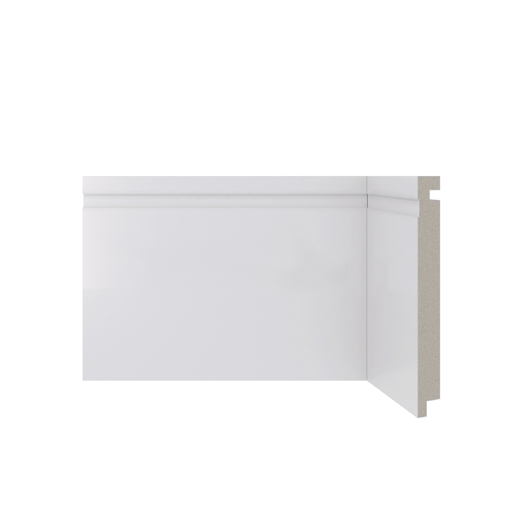 Rodapé de Poliestireno 480 Branco 240x15cm Santa Luzia