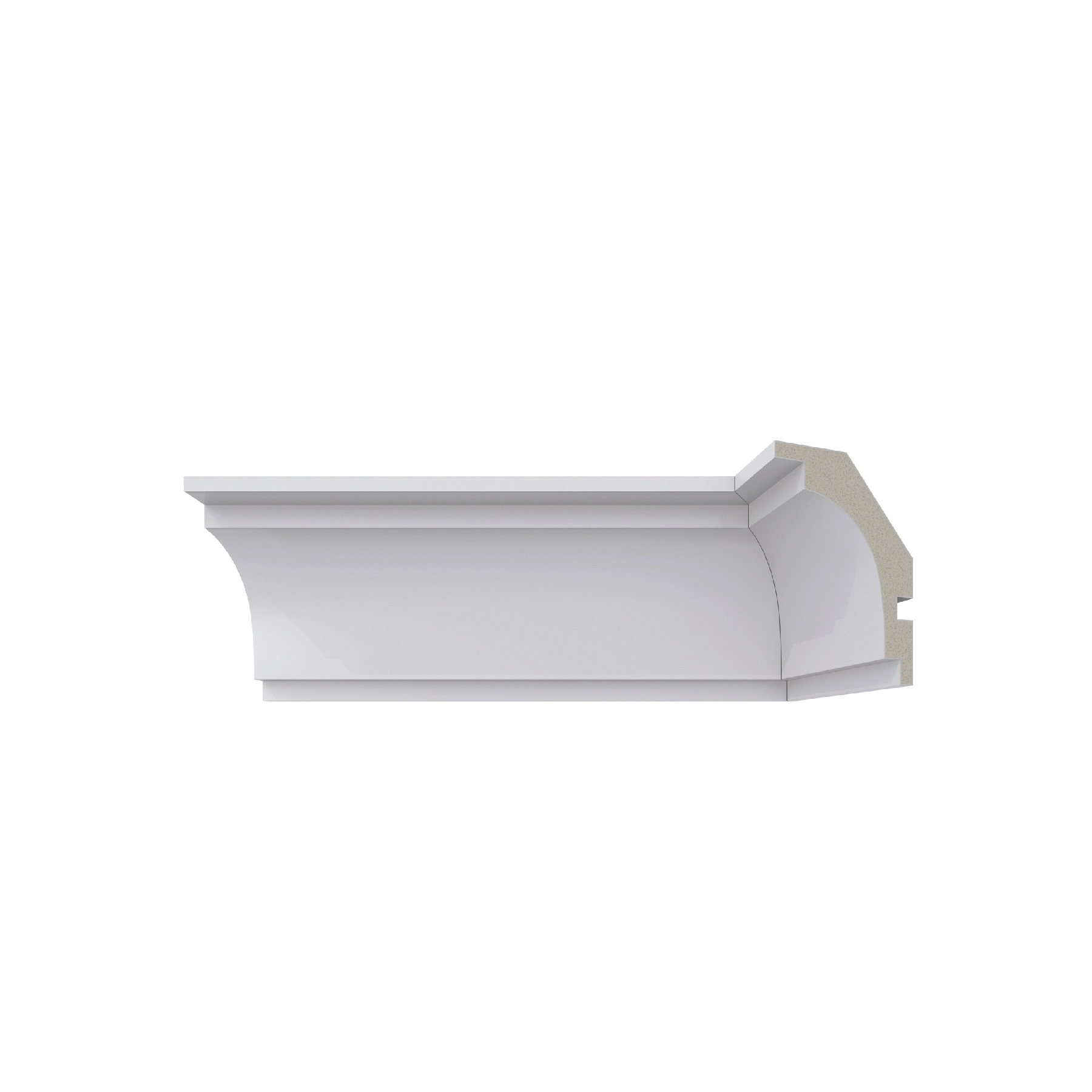 Rodateto de Poliestireno Branco 475 7x240cm Santa Luzia