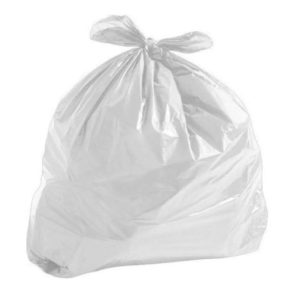 100 Sacos P/ Lixo De 100 Litros Branco Leitoso