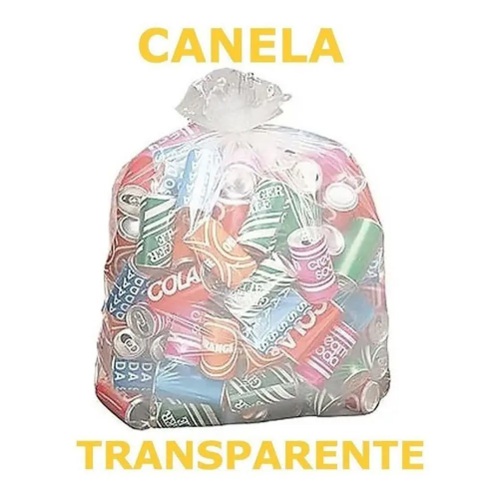 10kg Saco Lixo Canela Transparente 100l Sacos