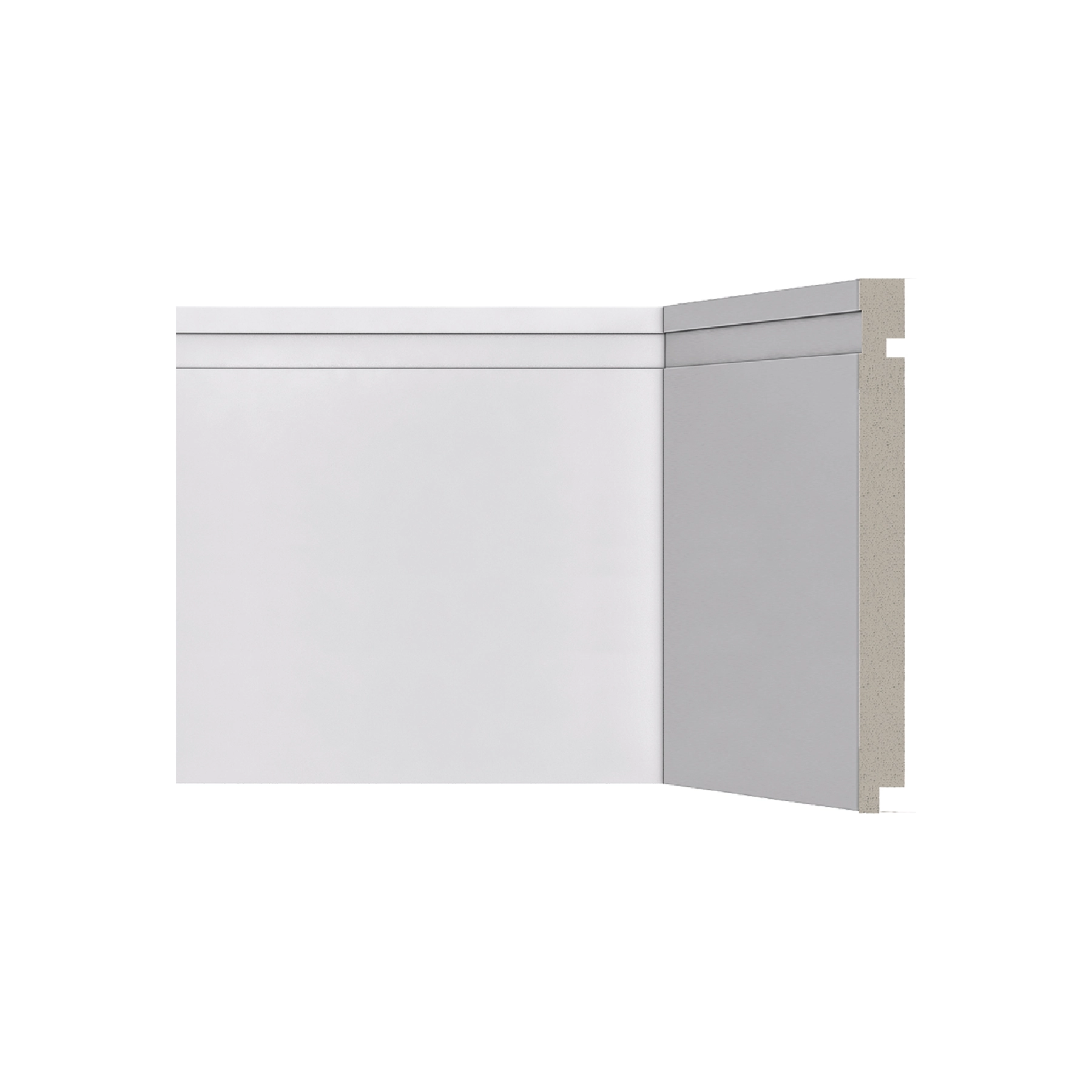 Rodapé de Poliestireno 505 Branco 240x20cm Santa Luzia