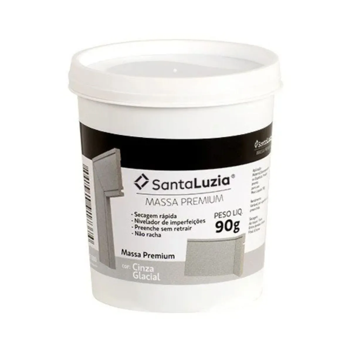 Massa Flex Para Acabamento Cor Cinza Glacial 90g Santa Luzia