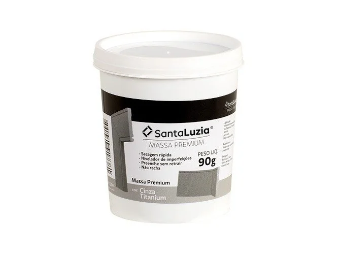 Massa Premium Cinza Titanium Com 90g Santa Luzia
