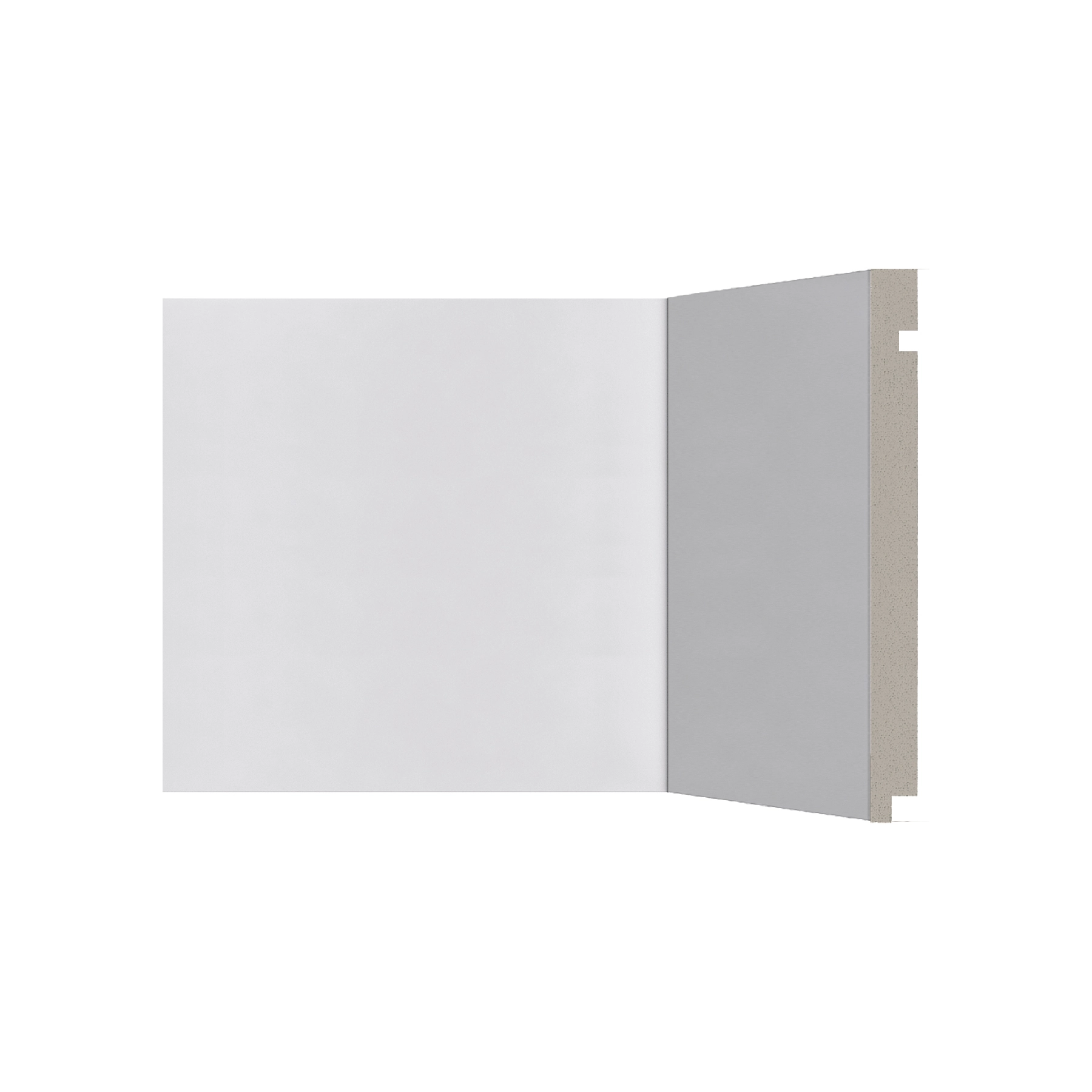 Rodapé de Poliestireno 506 Liso Branco 240x20cm Santa Luzia