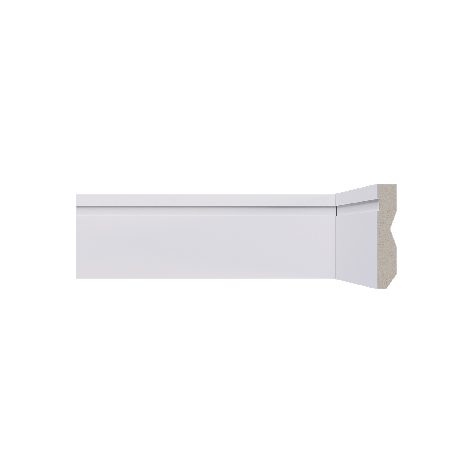 Rodapé de Poliestireno Branco Frisado B 72 RP/ P 7x220cm Bellitas