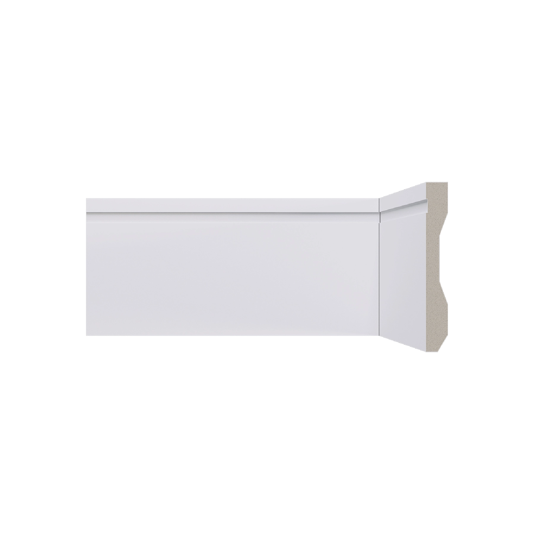Rodapé de Poliestireno Branco Frisado B 102 RP/P 10x220cm Bellitas