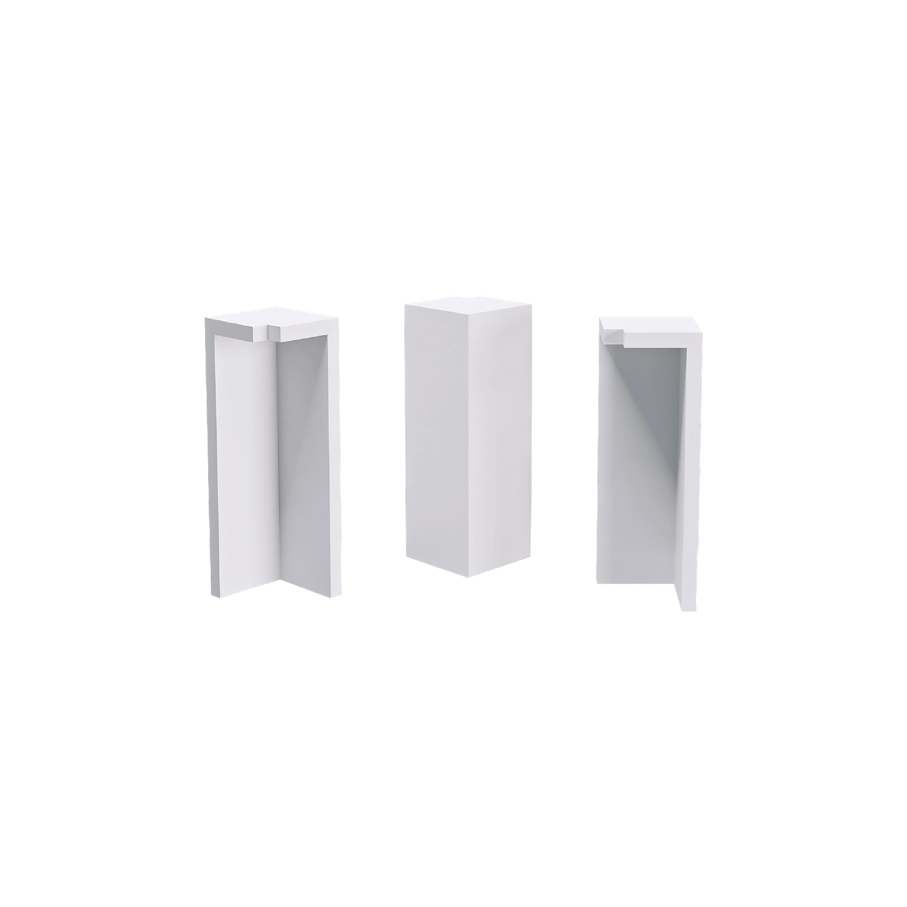 Terminal Canto Externo Branco 7cm Santa Luzia