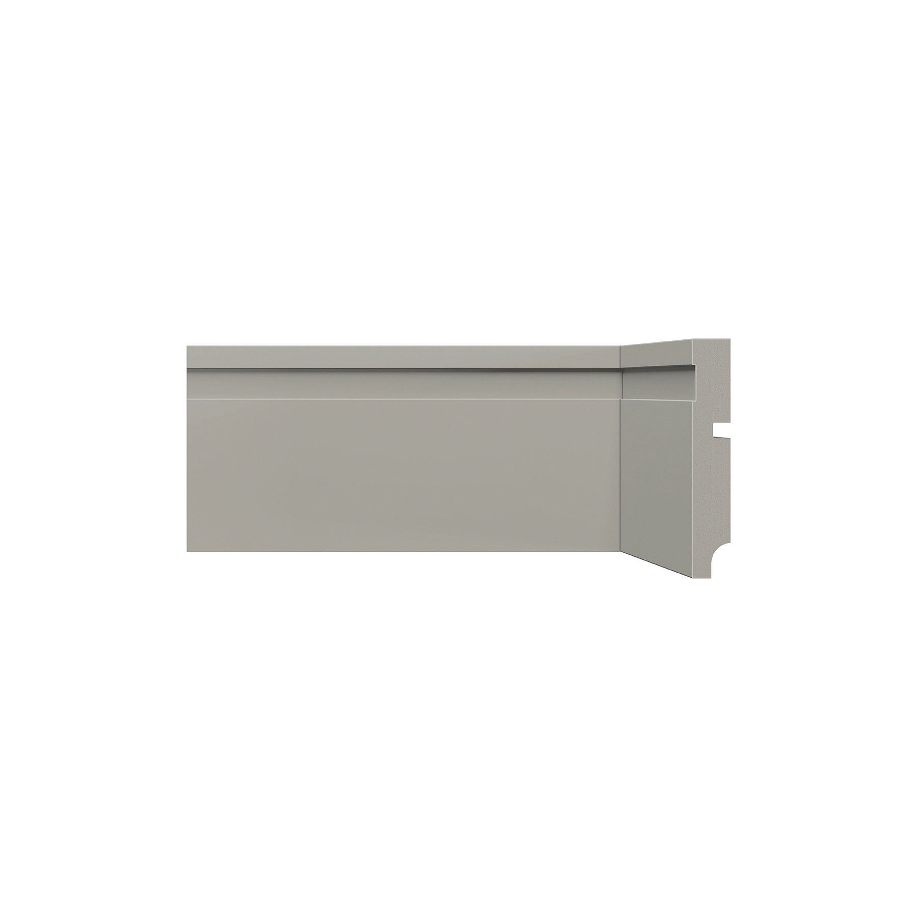 Rodapé Universal 240x10x1,6cm Poliestireno 457RP Cinza Glacial Santa Luzia
