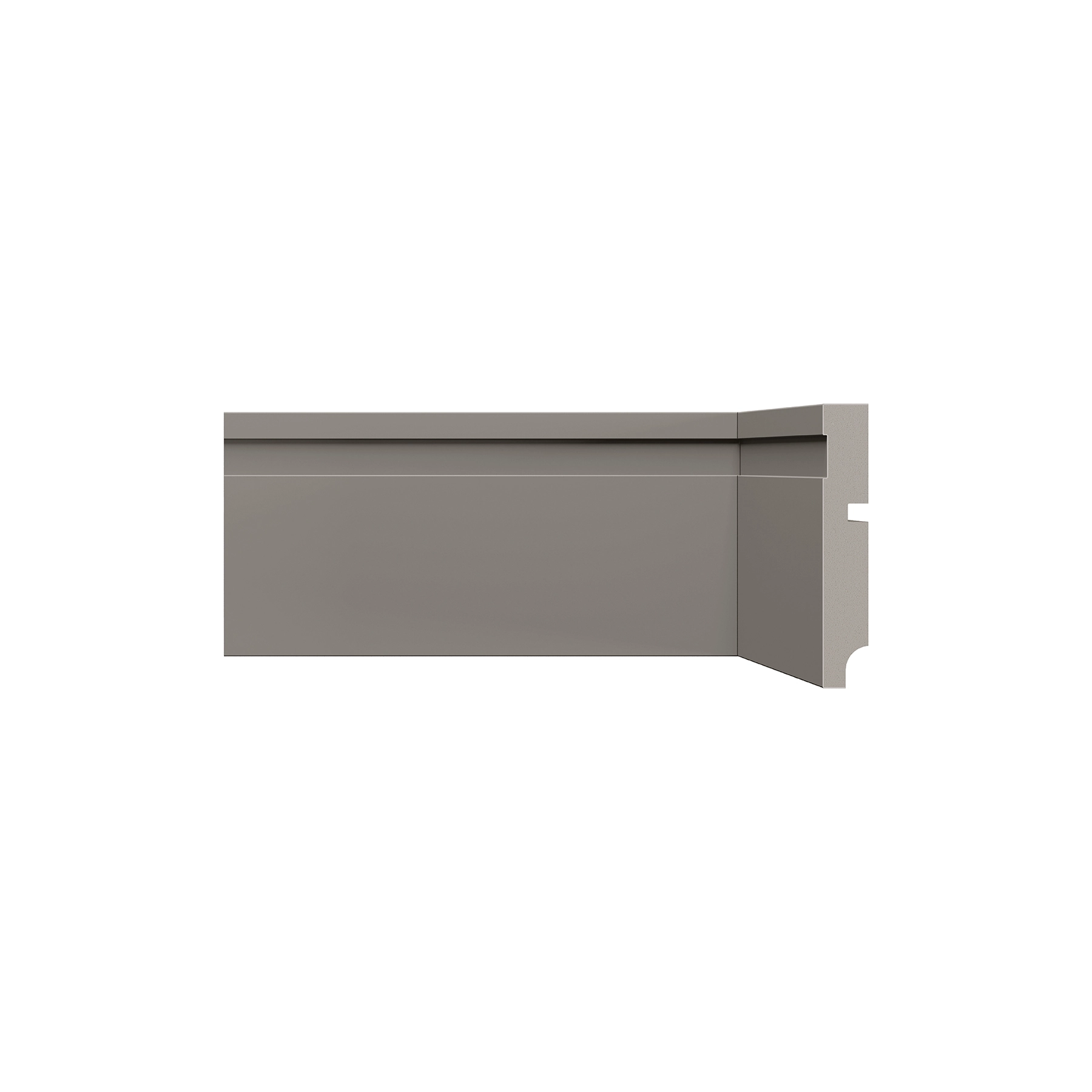 Rodapé Universal 240x10x1,6cm Poliestireno 457RP Cinza Titanium Santa Luzia