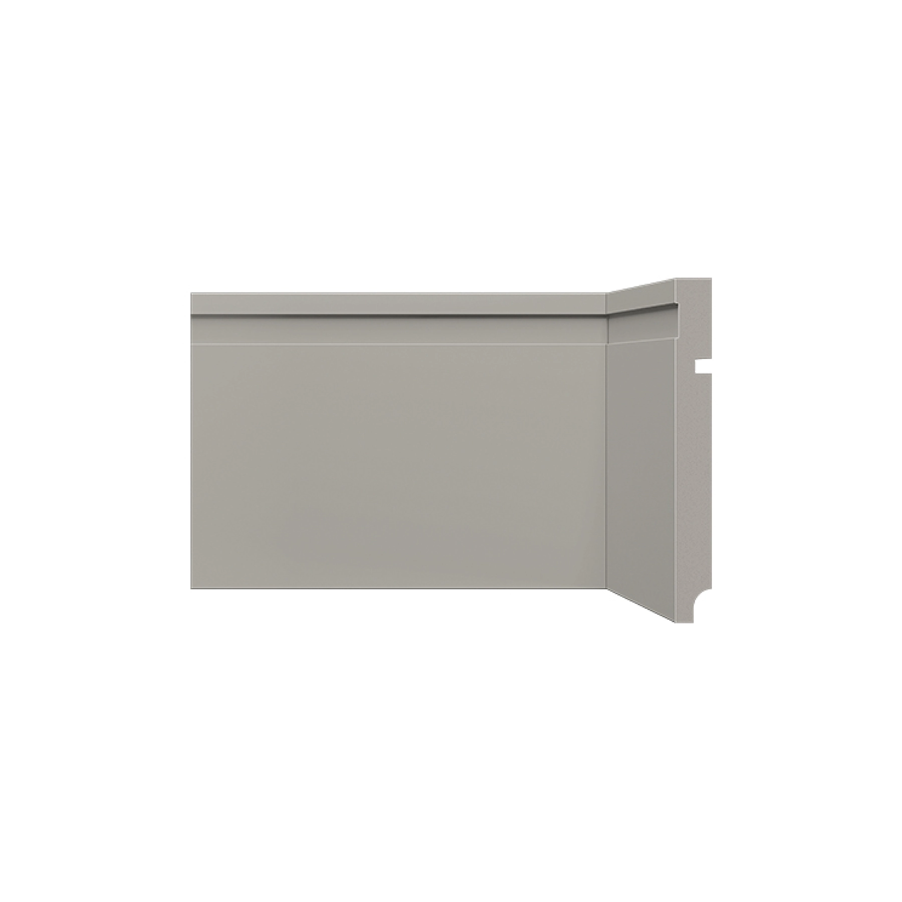 Rodapé Universal 240x15x1,6cm Poliestireno 480RP Cinza Glacial Santa Luzia