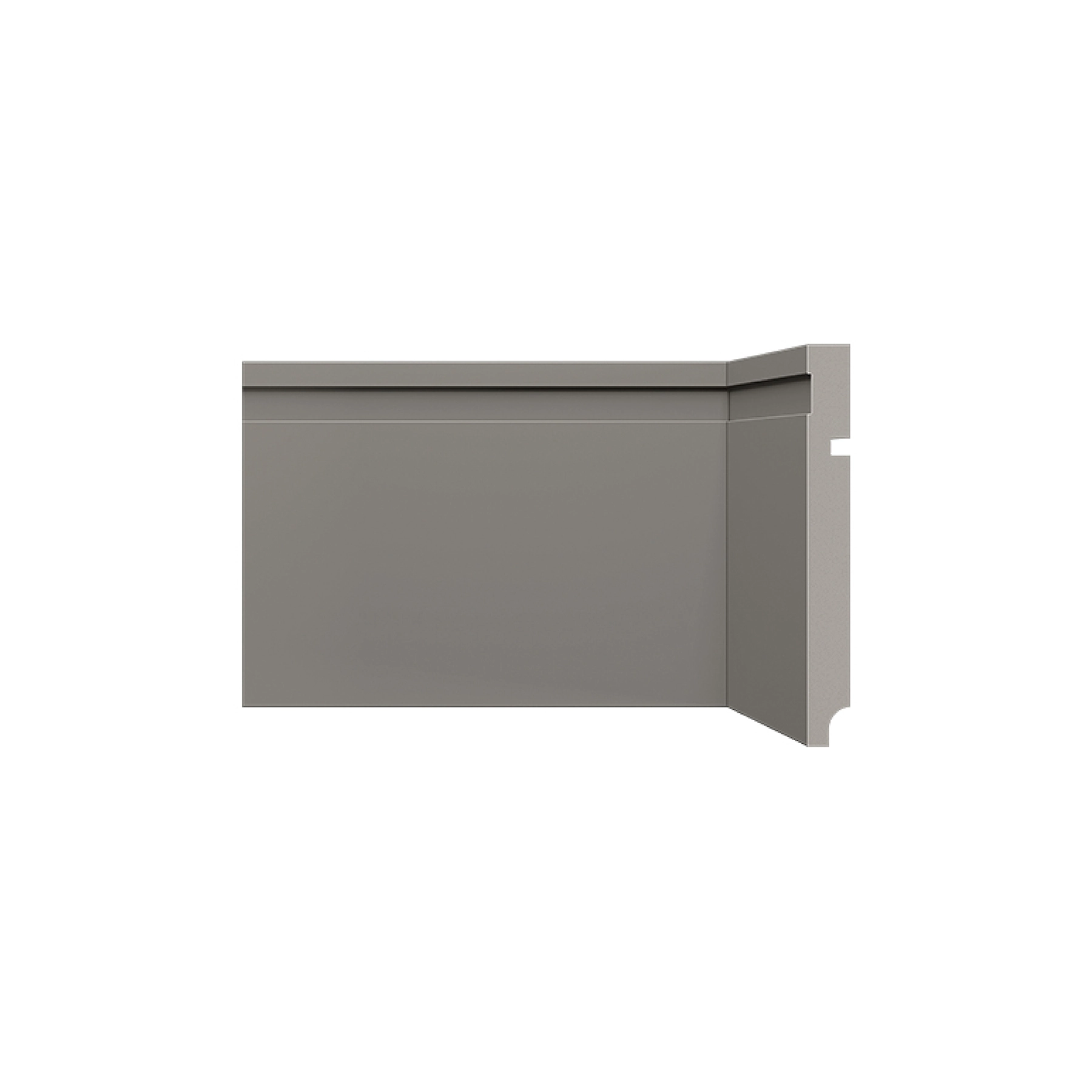Rodapé Universal 240x15x1,6cm Poliestireno 480RP Cinza Titanium Santa Luzia