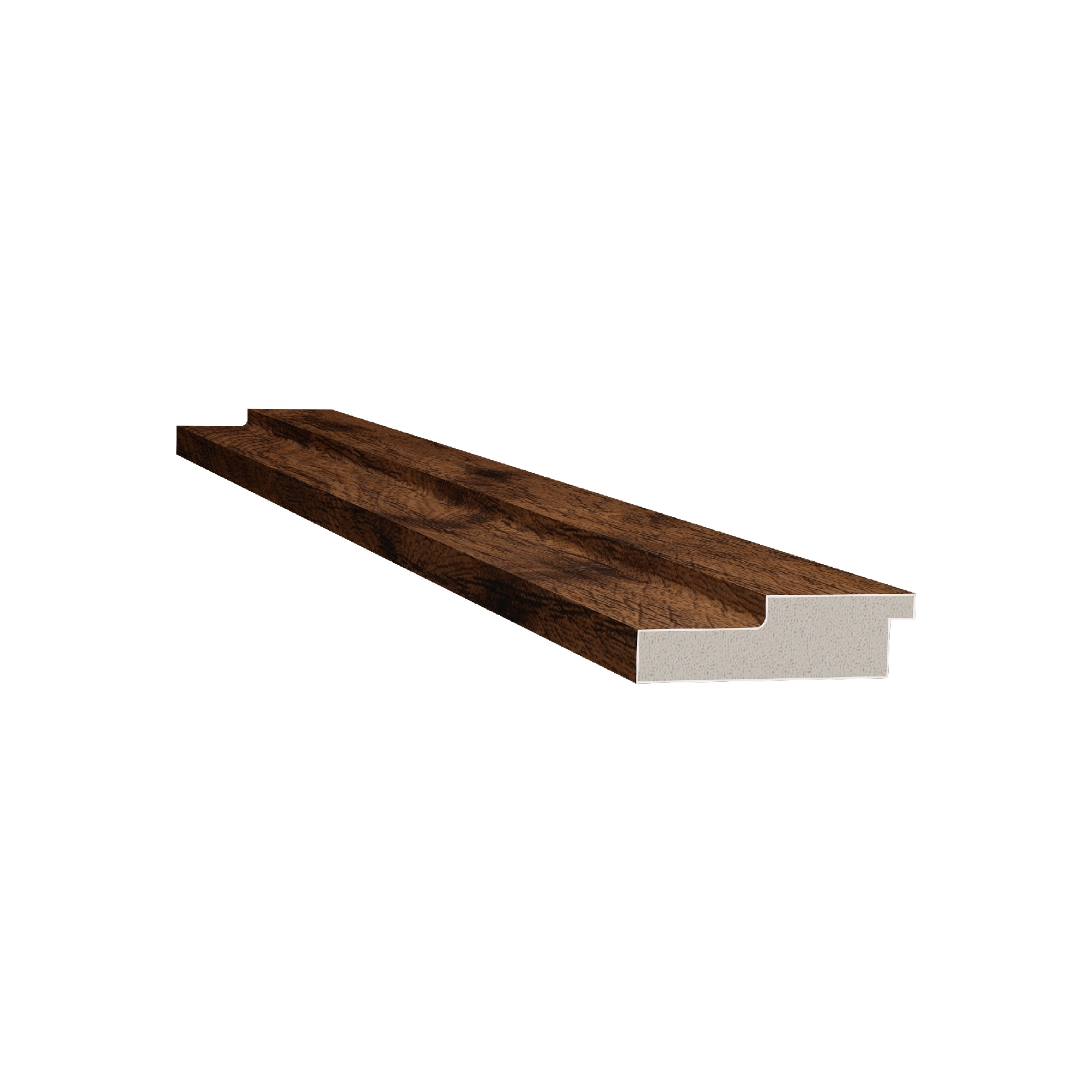 Ripa de Poliestireno Ipê Escuro com 2 peças 5,5x1,6x280cm Santa Luzia