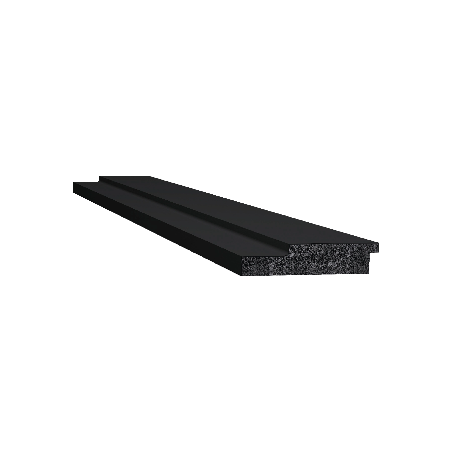 Ripa de Poliestireno Preto com 2 peças 7,5x1,6x280cm Santa Luzia