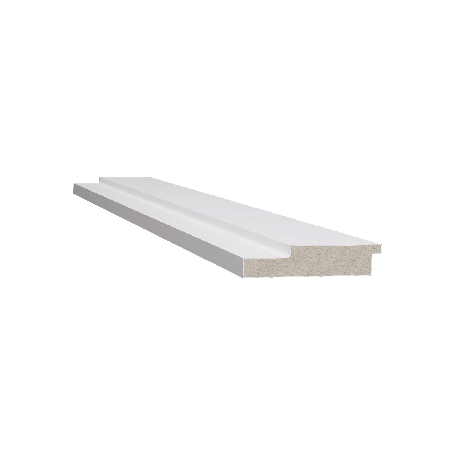 Ripa de Poliestireno Branco com 2 peças 7,5x1,6x280cm Santa Luzia