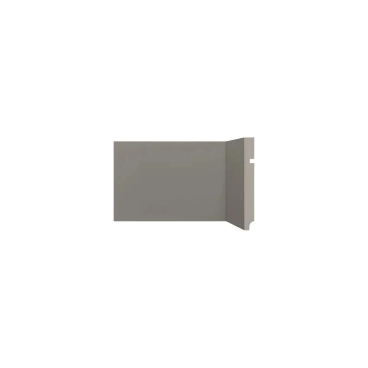 Rodapé De Poliestireno 496 Cinza Titanium Com 15cm Santa Luzia - Cinza