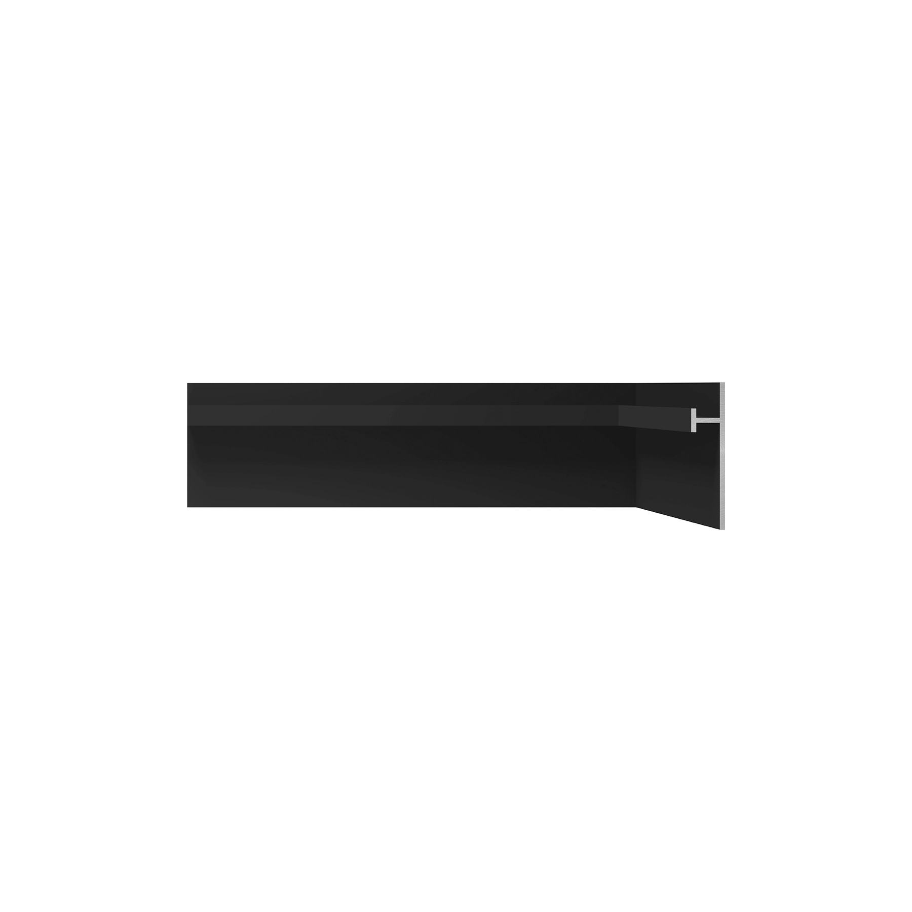 Rodapé Universal 300x6,2x1,4cm Metal Inverso Santa Luzia