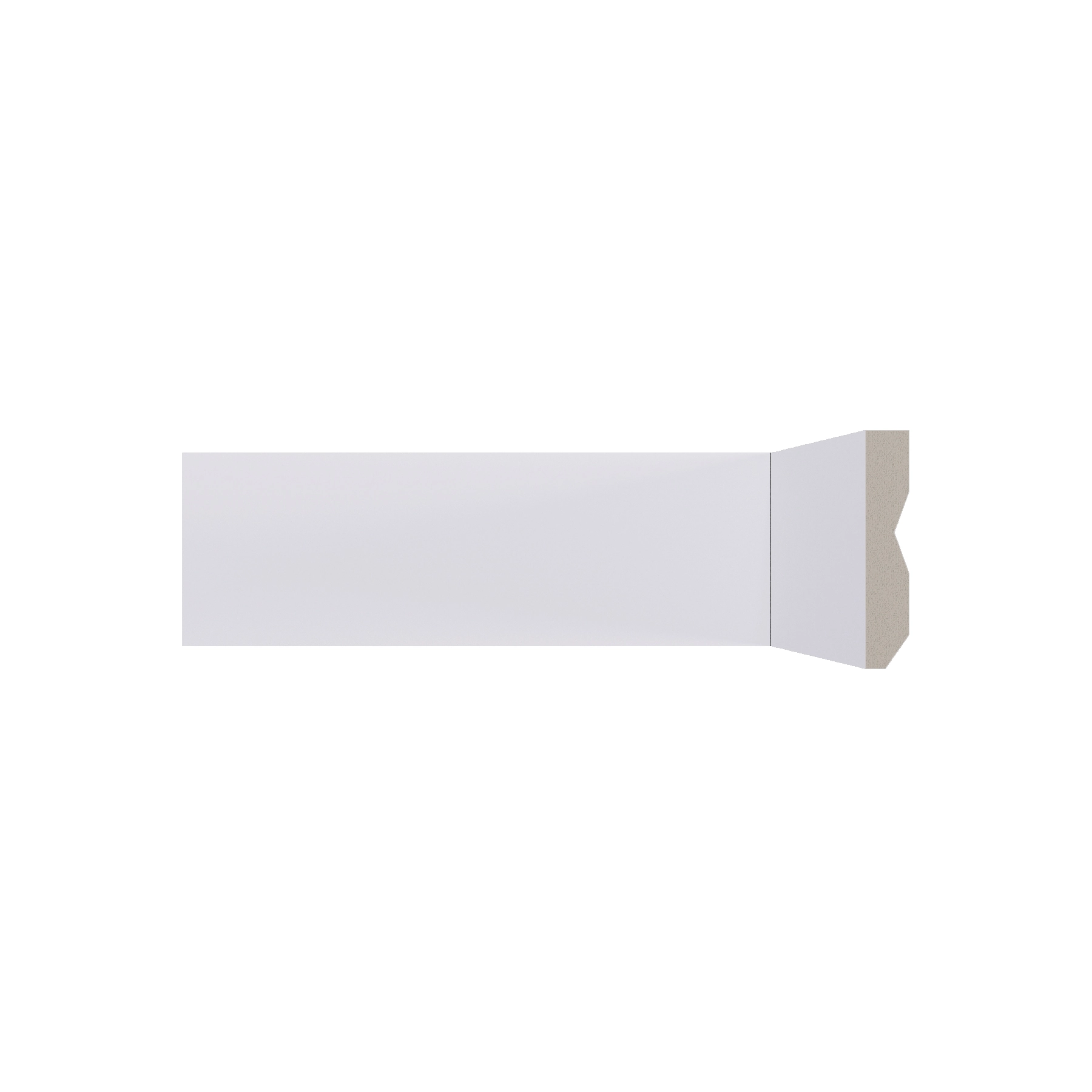 Rodapé LEV 71 Liso Branco 240x7cm Santa Luzia