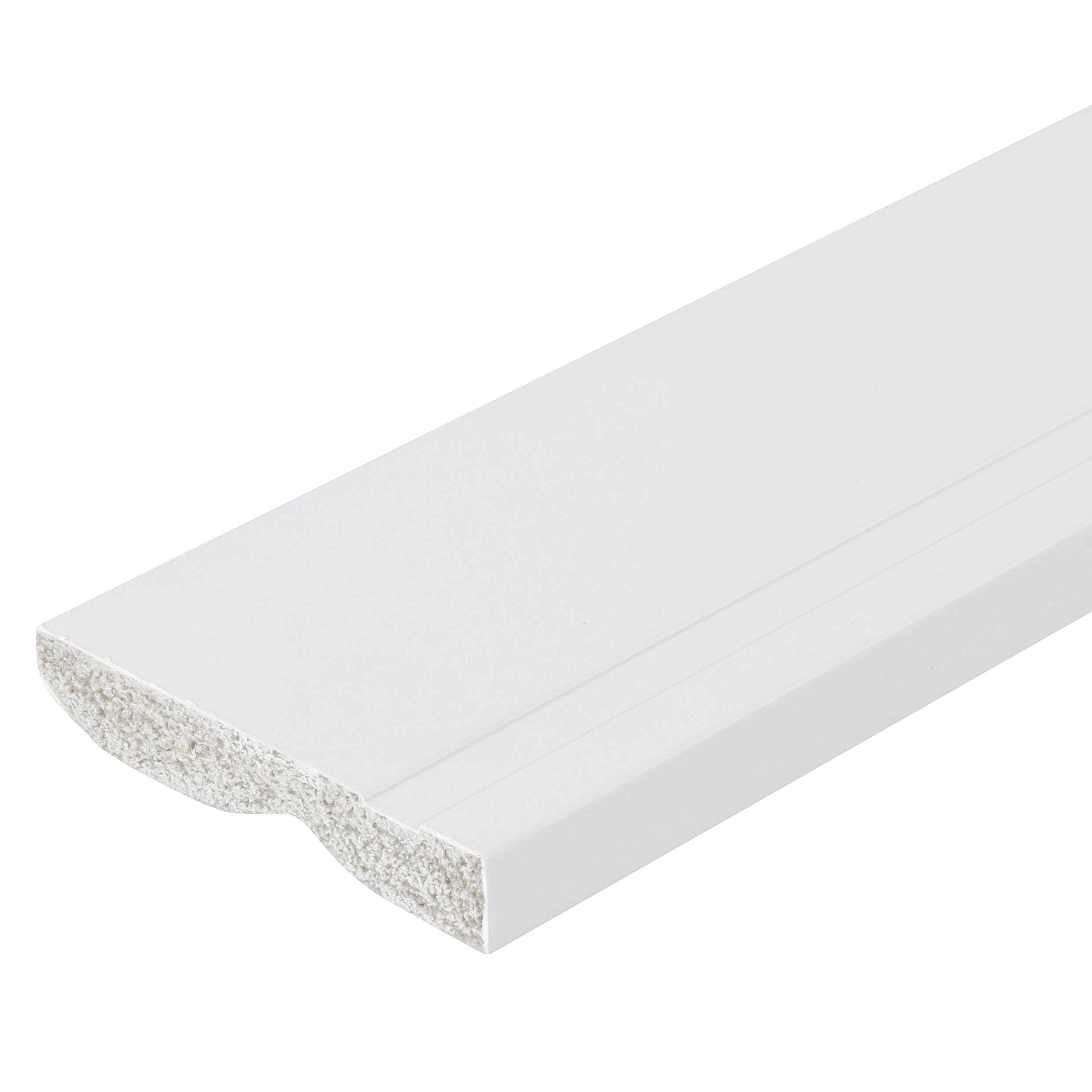 Rodapé LEV 72 Frisado Branco 240x7cm Santa Luzia