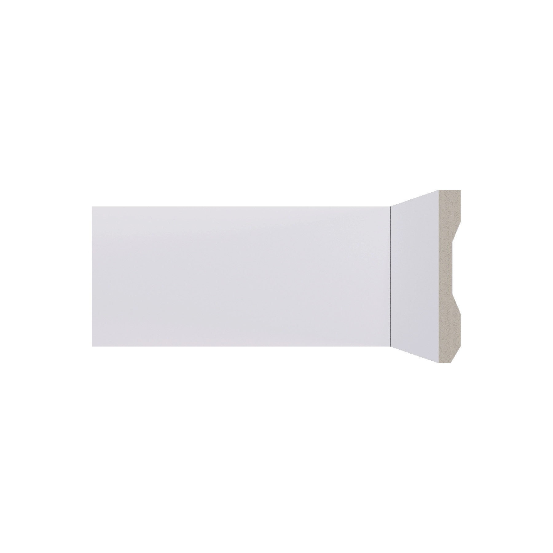 Rodapé LEV 101 Liso Branco 240x10cm Santa Luzia