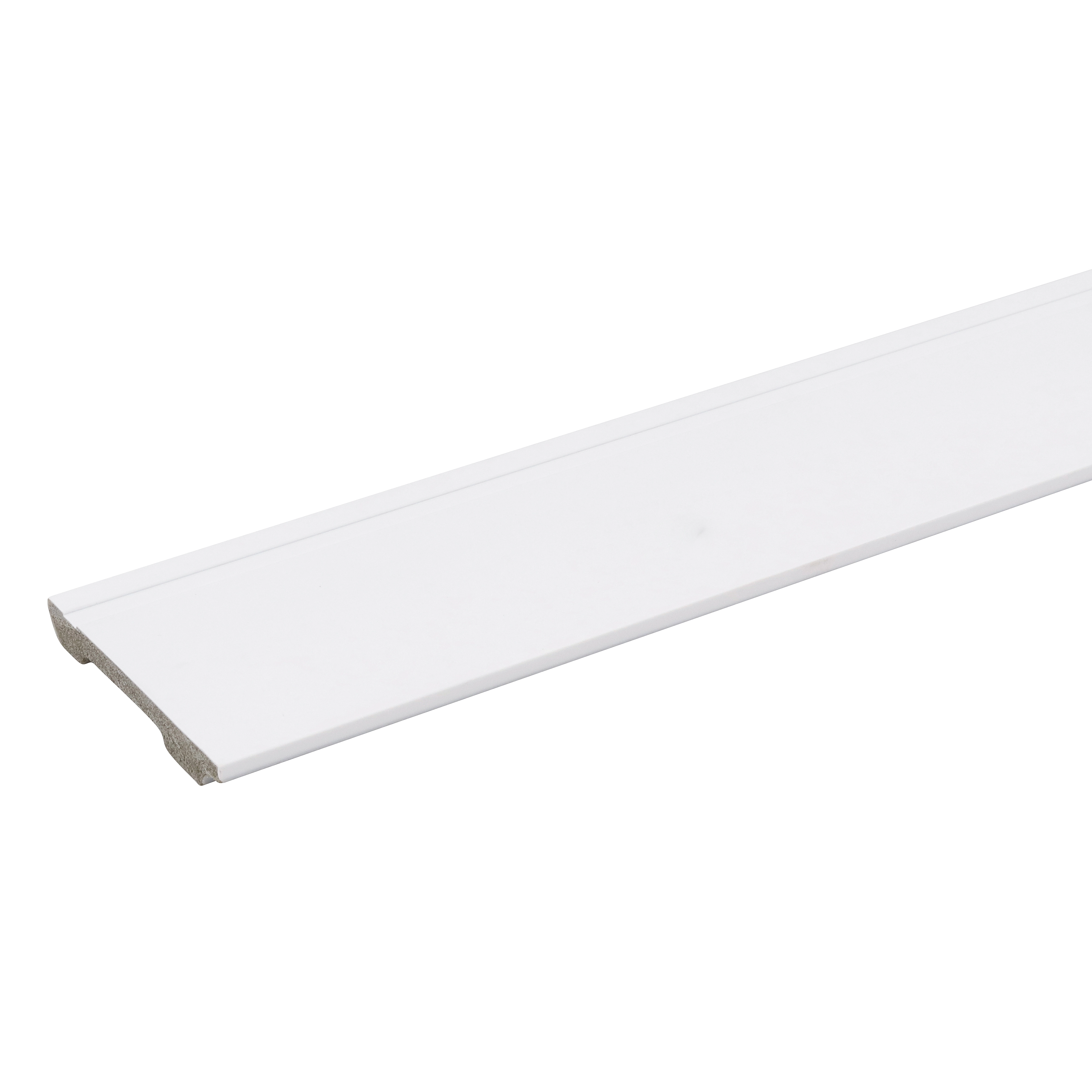 Rodapé LEV 102 Frisado Branco 240x10cm Santa Luzia