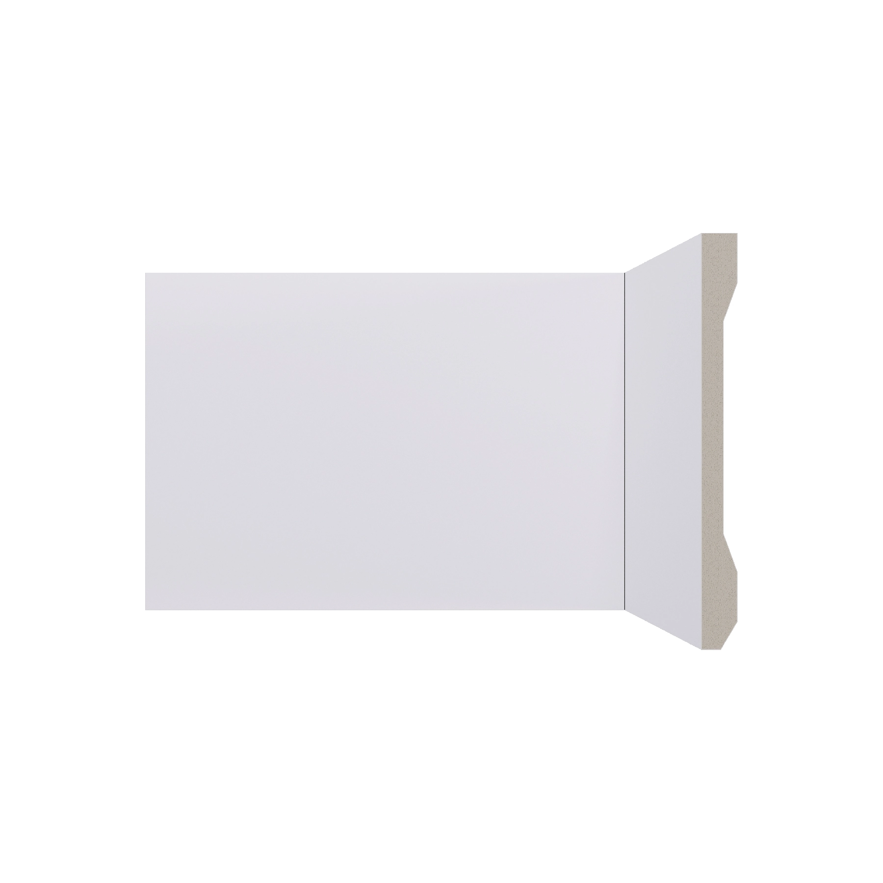Rodapé LEV 151 Liso Branco 240x15cm Santa Luzia