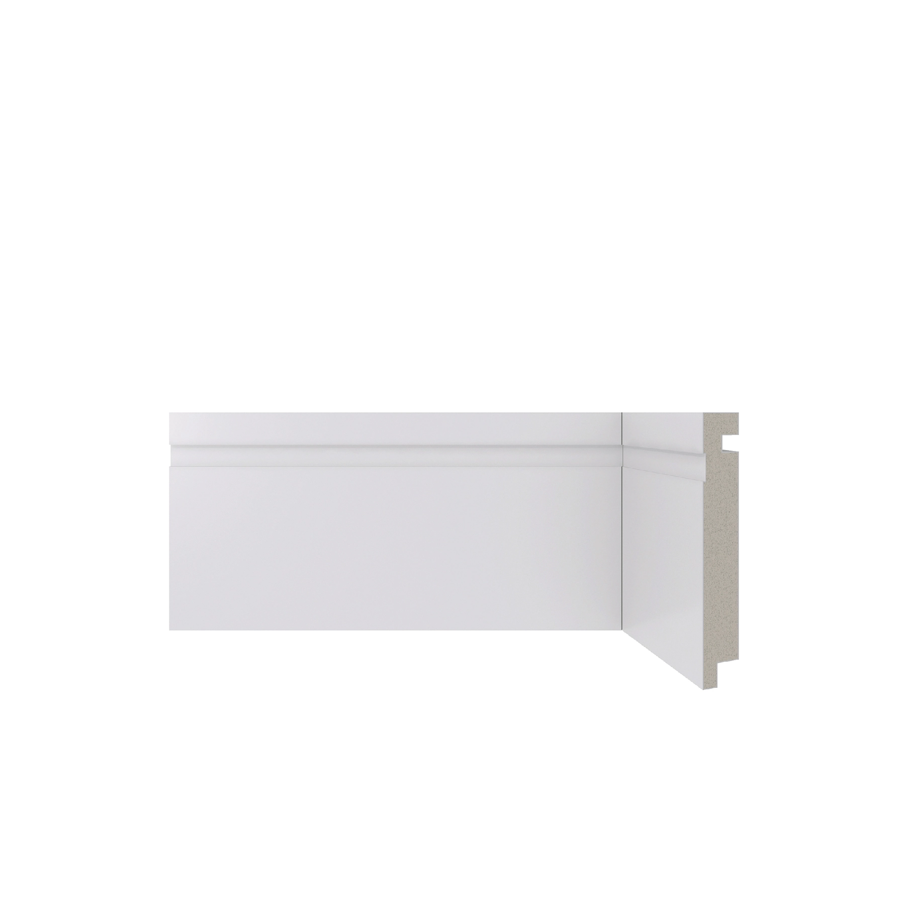 Rodapé de Poliestireno 457 Frisado Branco 240x10cm 5 Unidades Santa Luzia