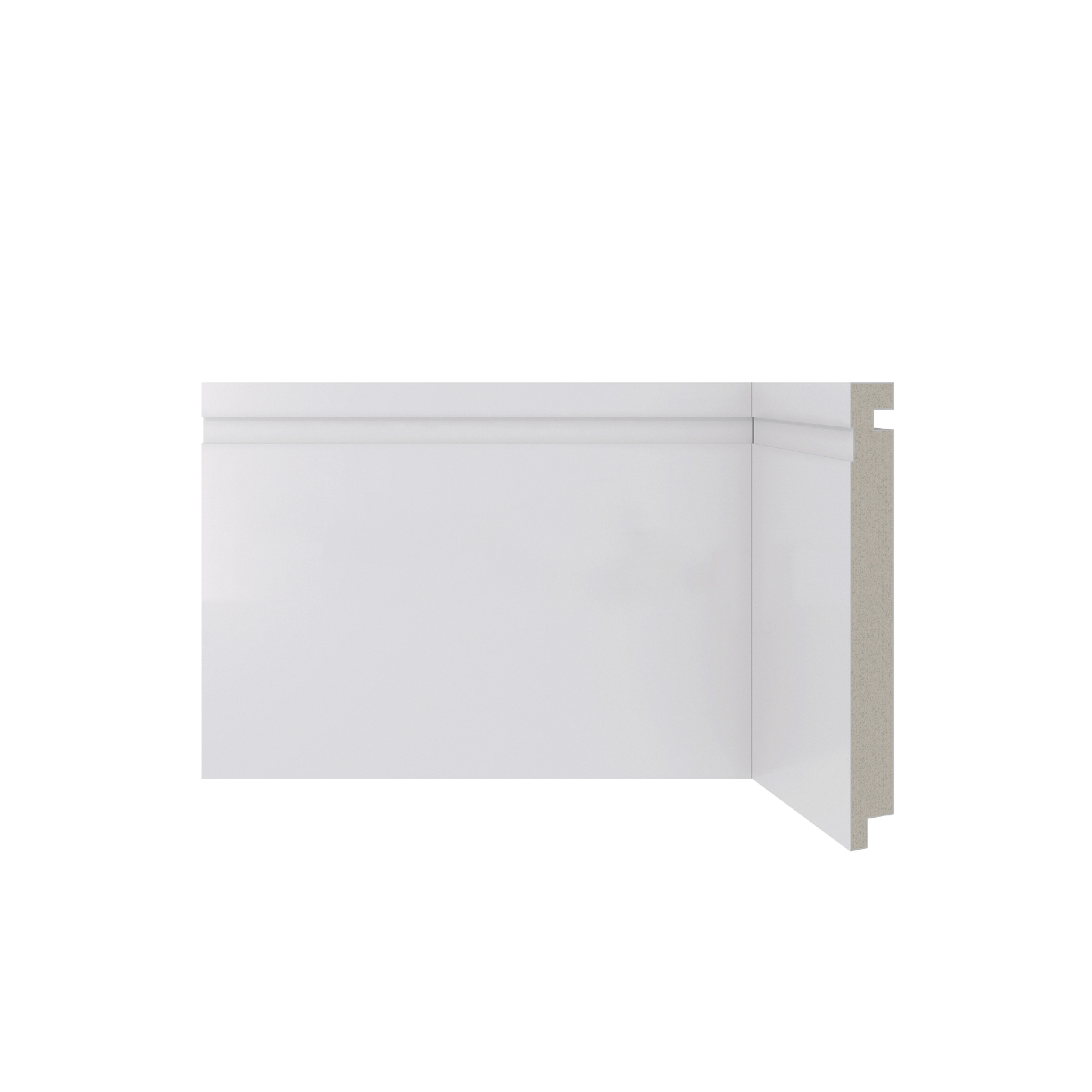 Rodapé de Poliestireno 480 Frisado Branco 240x15cm 3 Unidades Santa Luzia