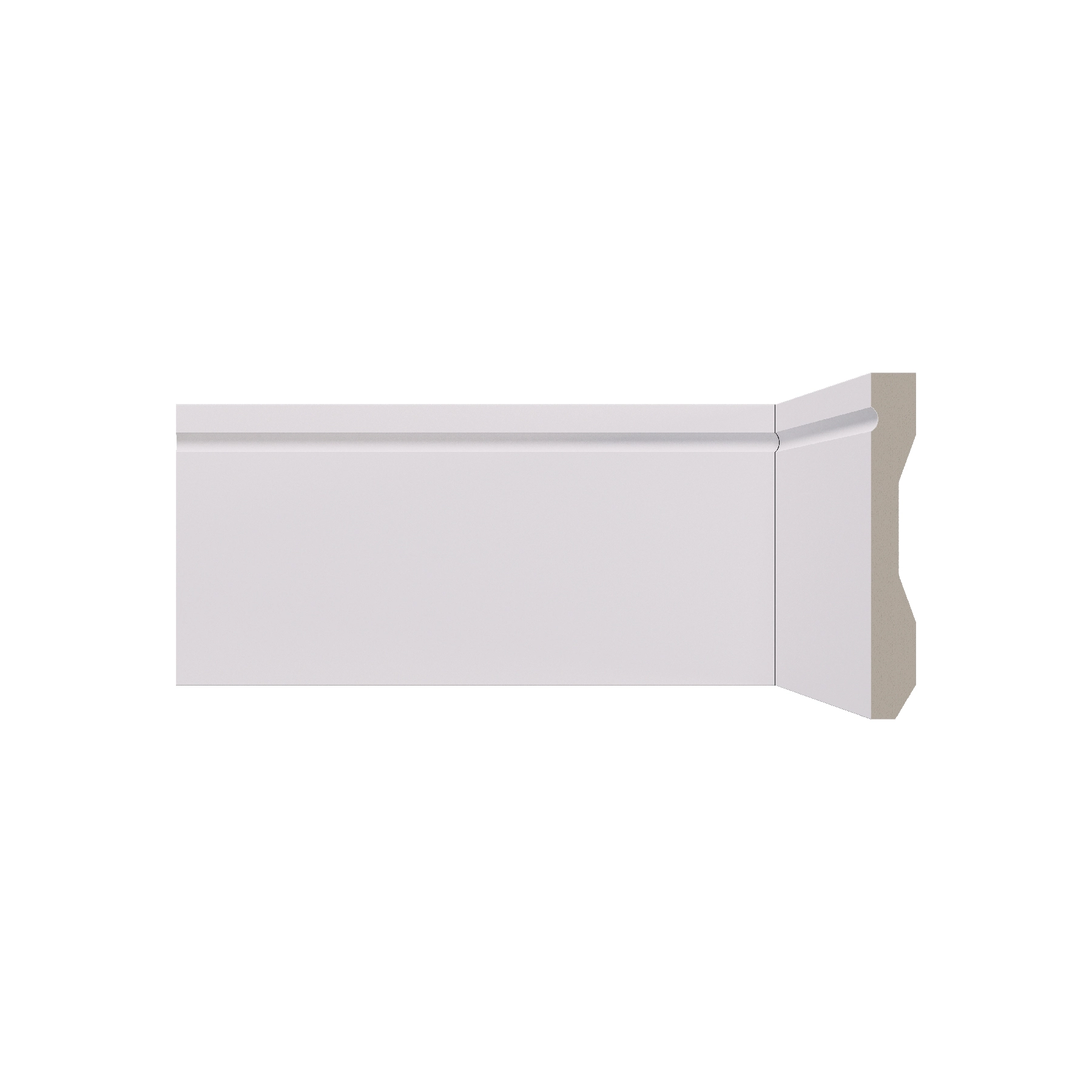 Rodapé Poliestireno Slim Frisado Branco 240x10cm 5 Unidades Artens