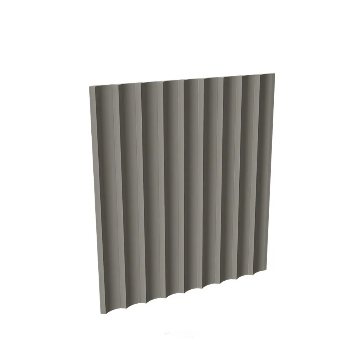 Painel Waves 155 Santa Luzia Br 15cm - Cinza Titanium - Cinza Titanium Único