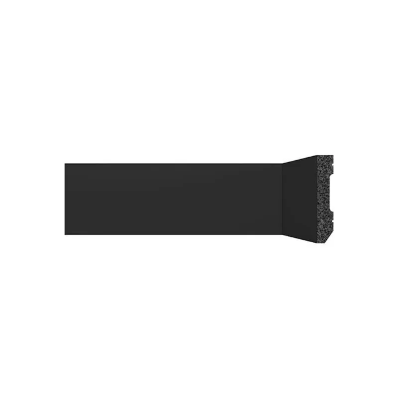 Rodapé Poliestireno Santa Luzia Lev71 Liso Preto 70 X 13mm Br 2,40m - Única Único