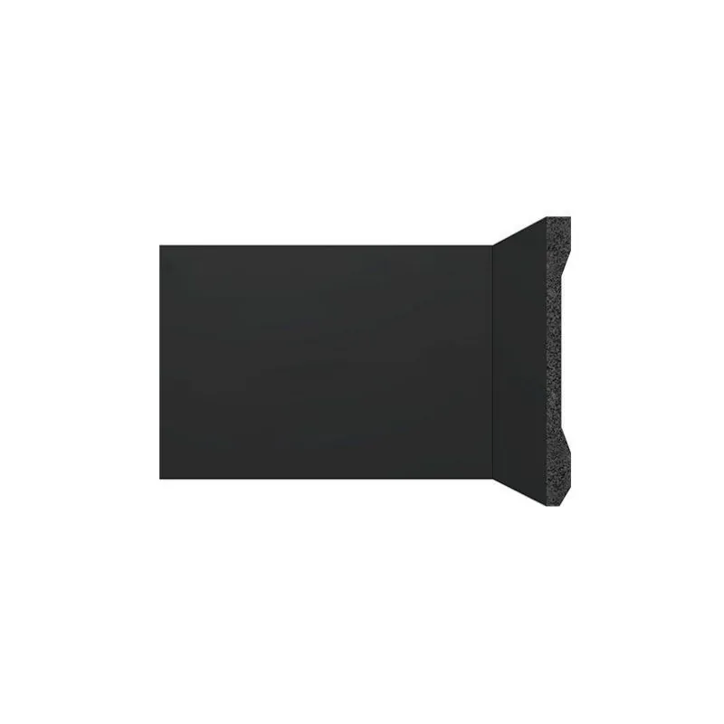 Rodapé Poliestireno Santa Luzia Lev151 Liso Preto 150 X 13mm Br 2,40m - Única Único