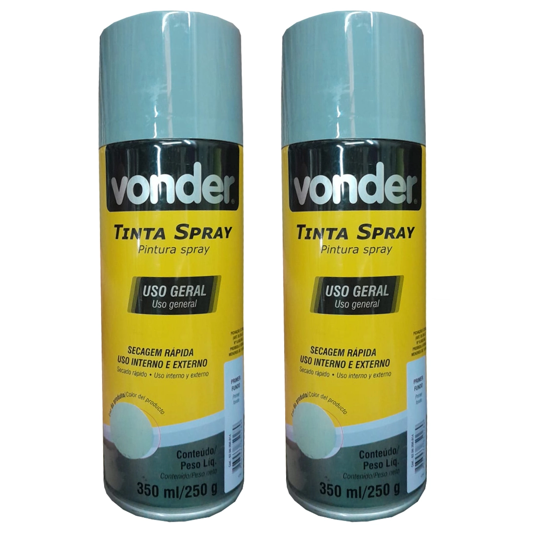 Kit 02 Primer Fundo Spray Uso Geral 350ml Vonder