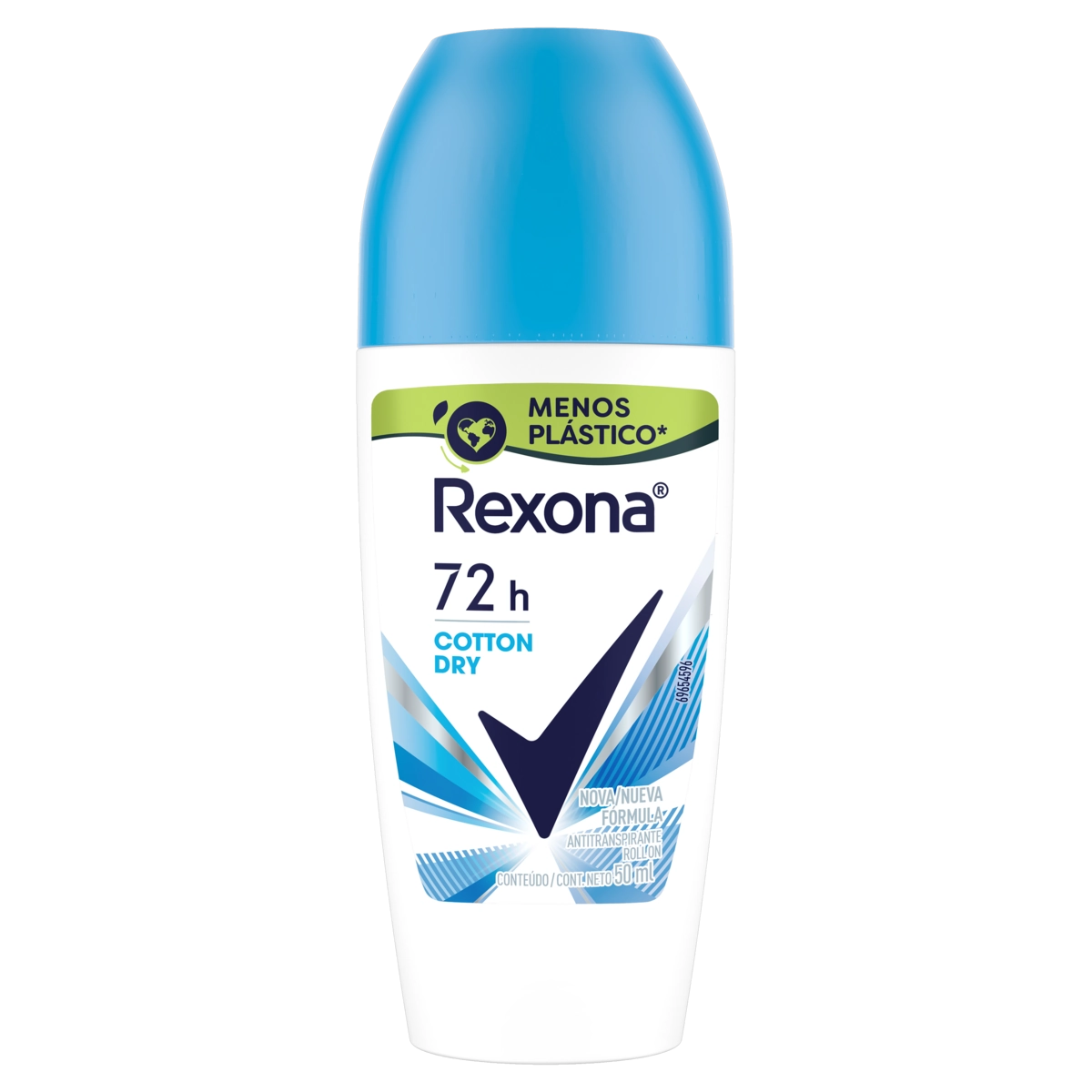 Desodorante Roll On Cotton Feminino 50ml Rexona