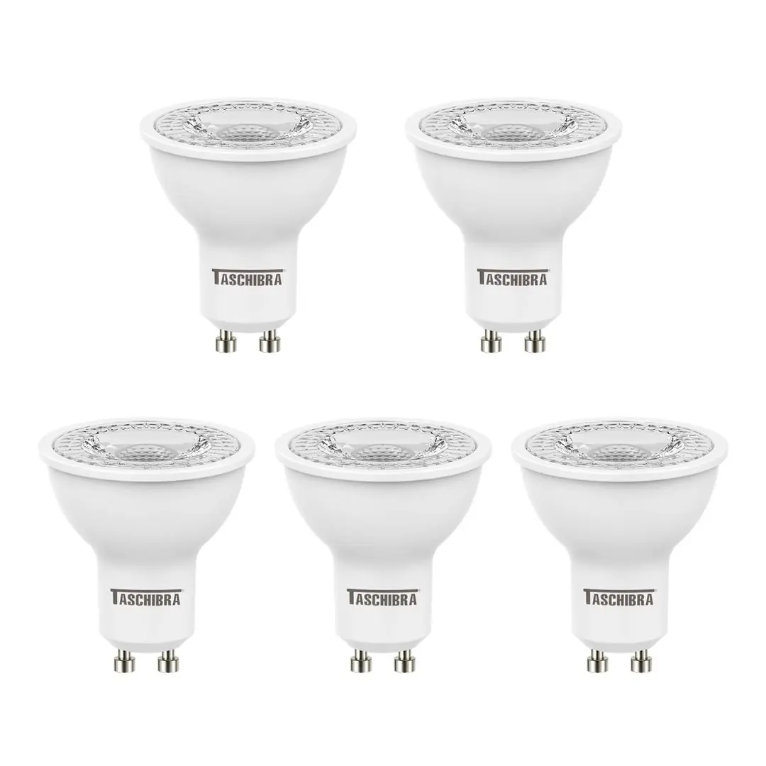 Kit 5 Lampadas Led Dicroica Tdl 35 4,9w 2700k Taschibra