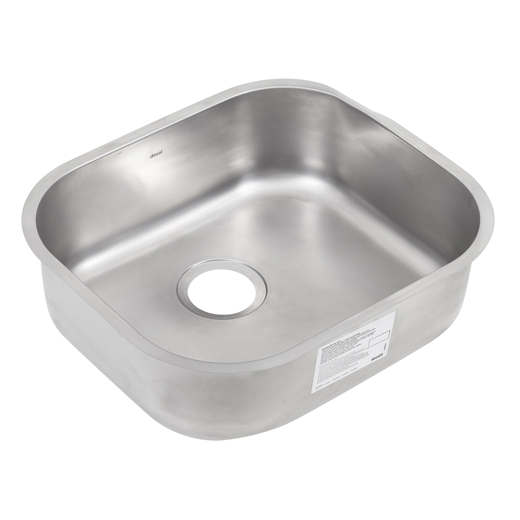 Cuba para Cozinha Simples de Embutir em Aço Inox 430 Acetinado Quadrada 40x34x14,5cm 0,4mm 3.1/2" Riva Docol