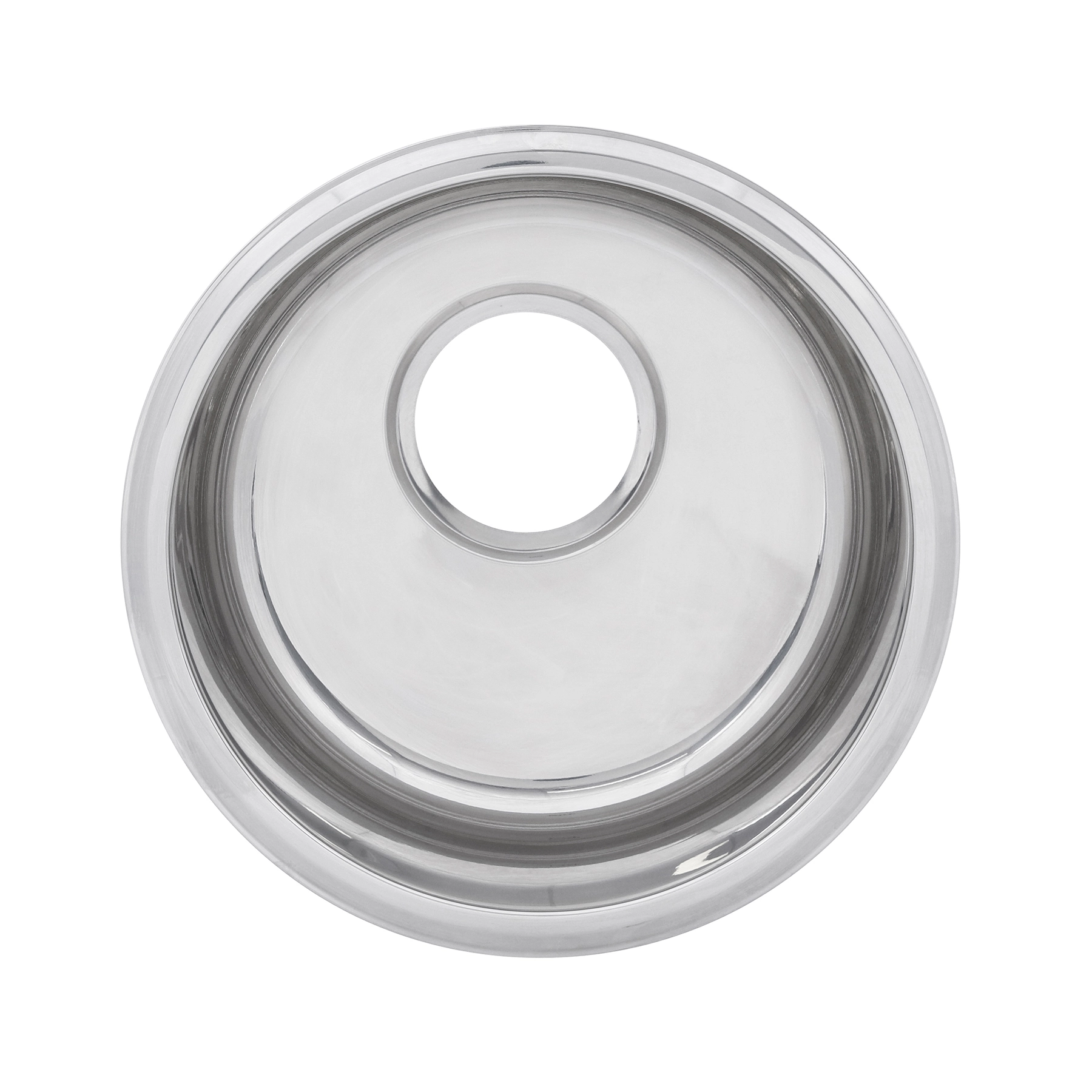 Cuba para Cozinha Simples de Embutir ou Sobrepor em Aço Inox 304 Brilhante Redonda 34x14cm 0,6mm 4.1/2" Riva Docol