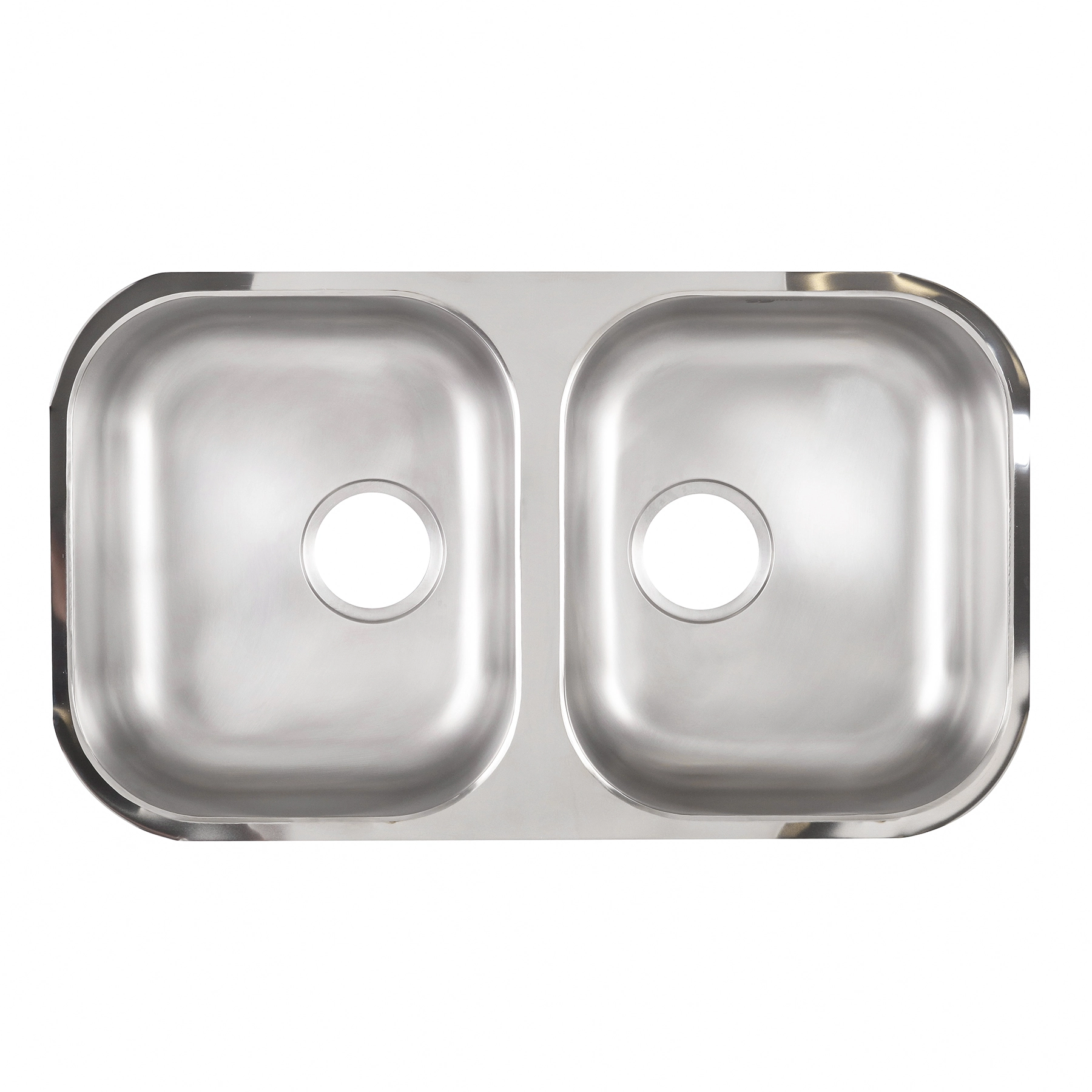Cuba para Cozinha Dupla de Embutir 75,5cmx44cmx15cm Aço Inox 304 Fosco Delinia