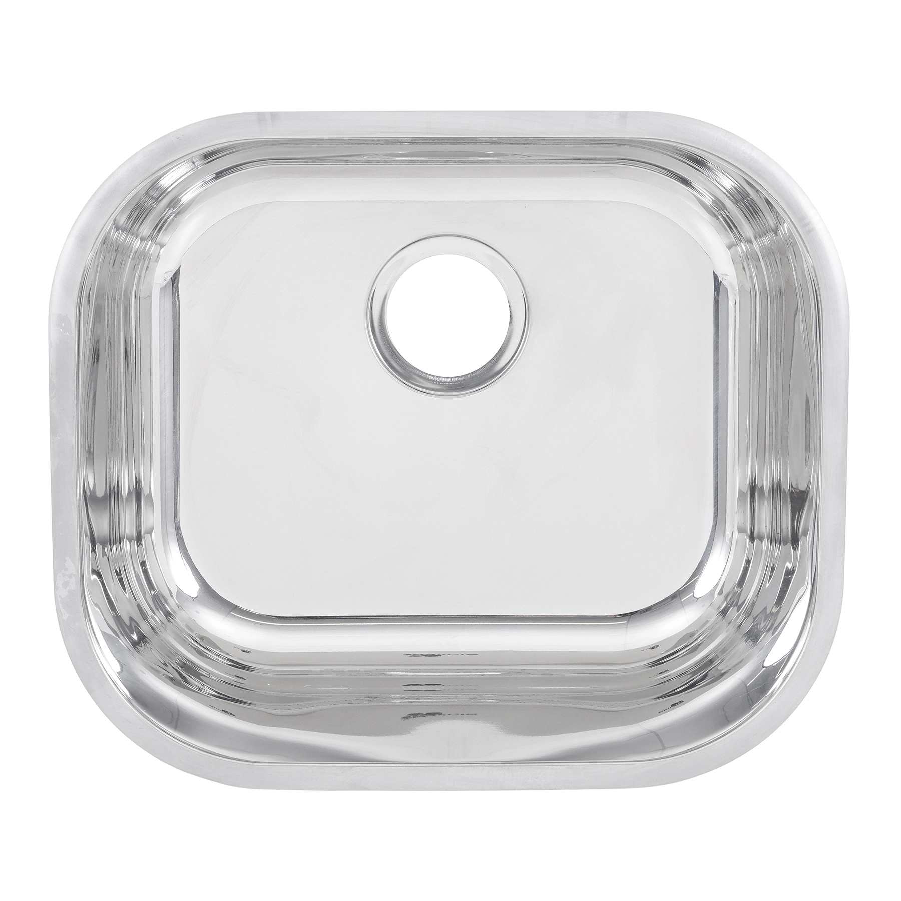 Cuba para Cozinha Simples de Embutir em Aço Inox 304 Brilhante Quadrada 40x34x18cm 0,6mm 3.1/2" Delinia