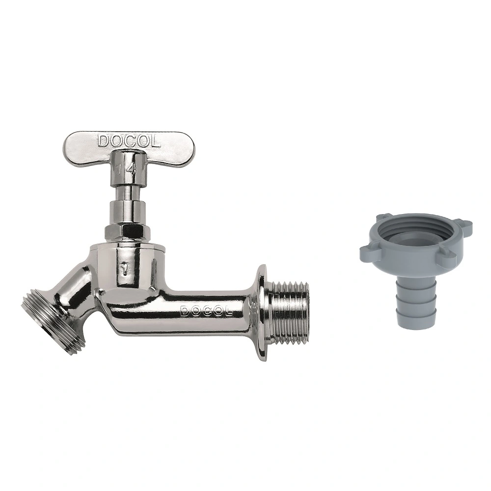 Torneira de Parede para Jardim com Bica Reta Cromada Multiuso Docol
