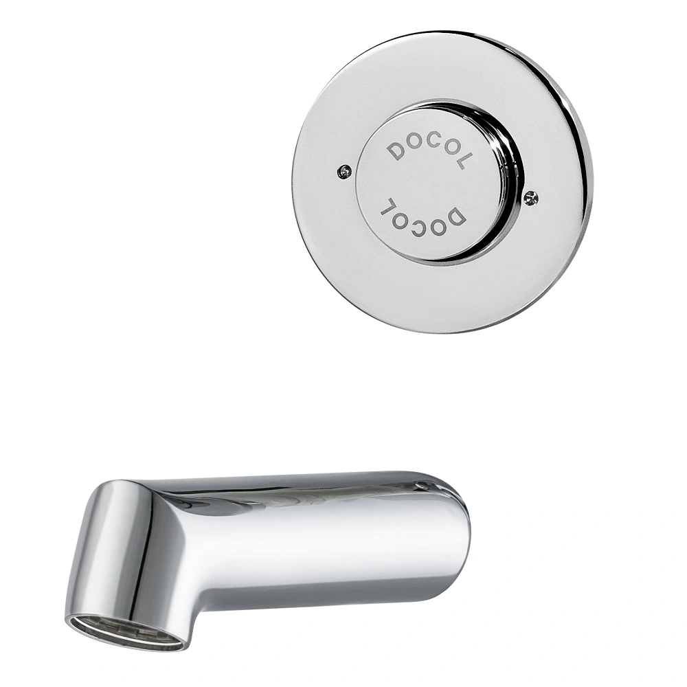 Torneira Automática de Parede para Banheiro com Bica Reta Cromada Pressmatic 135 Docol