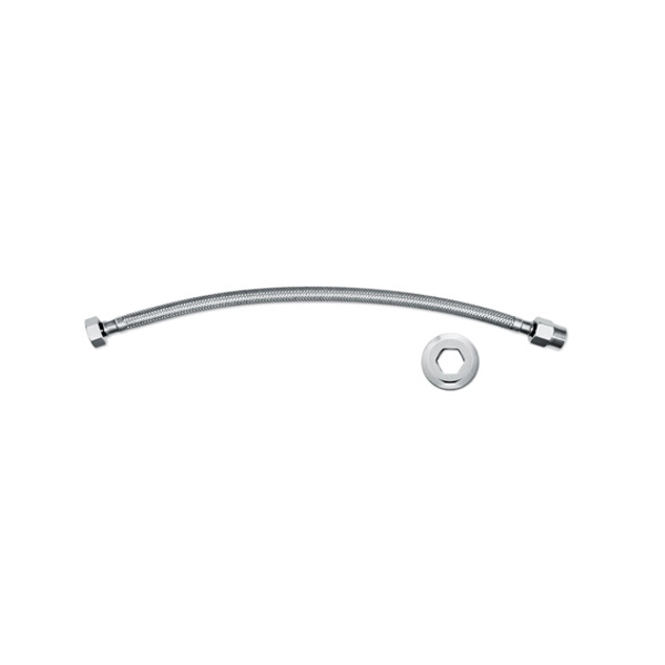 Mangueira Fléxível para Água Cromado Alta e Baixa Pressão 1/2" 40cm Docol