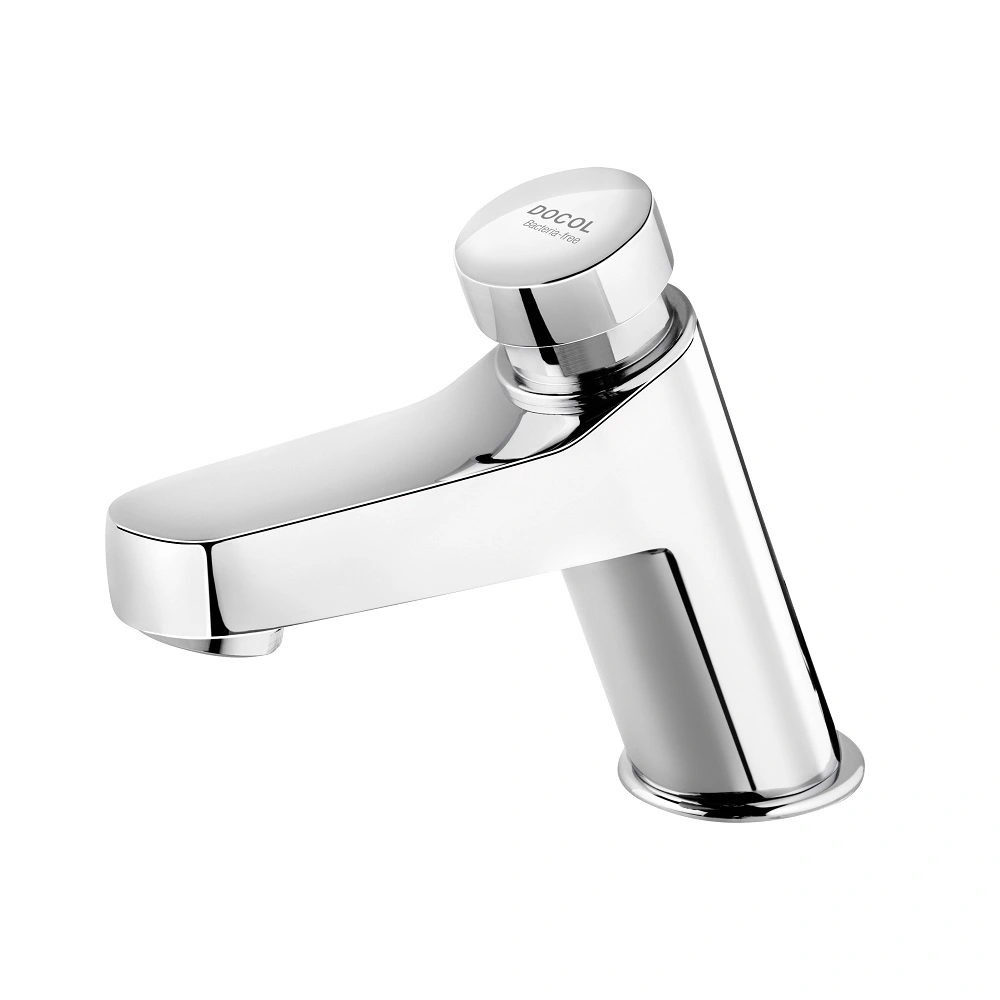 Torneira Automática de Pia para Banheiro com Bica Baixa Cromada Pressmatic Join Bacteria-Free Docol