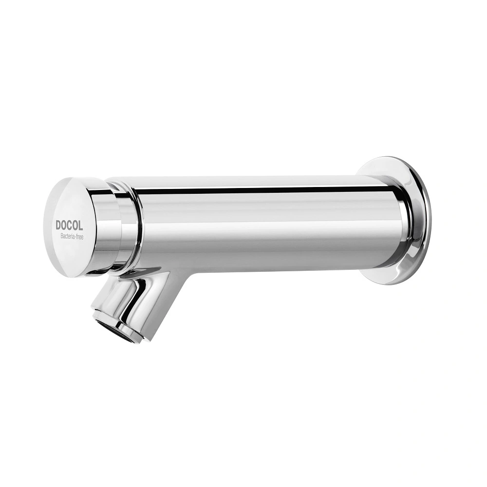 Torneira Automática de Parede para Banheiro com Bica Reta Cromada Pressmatic Docol
