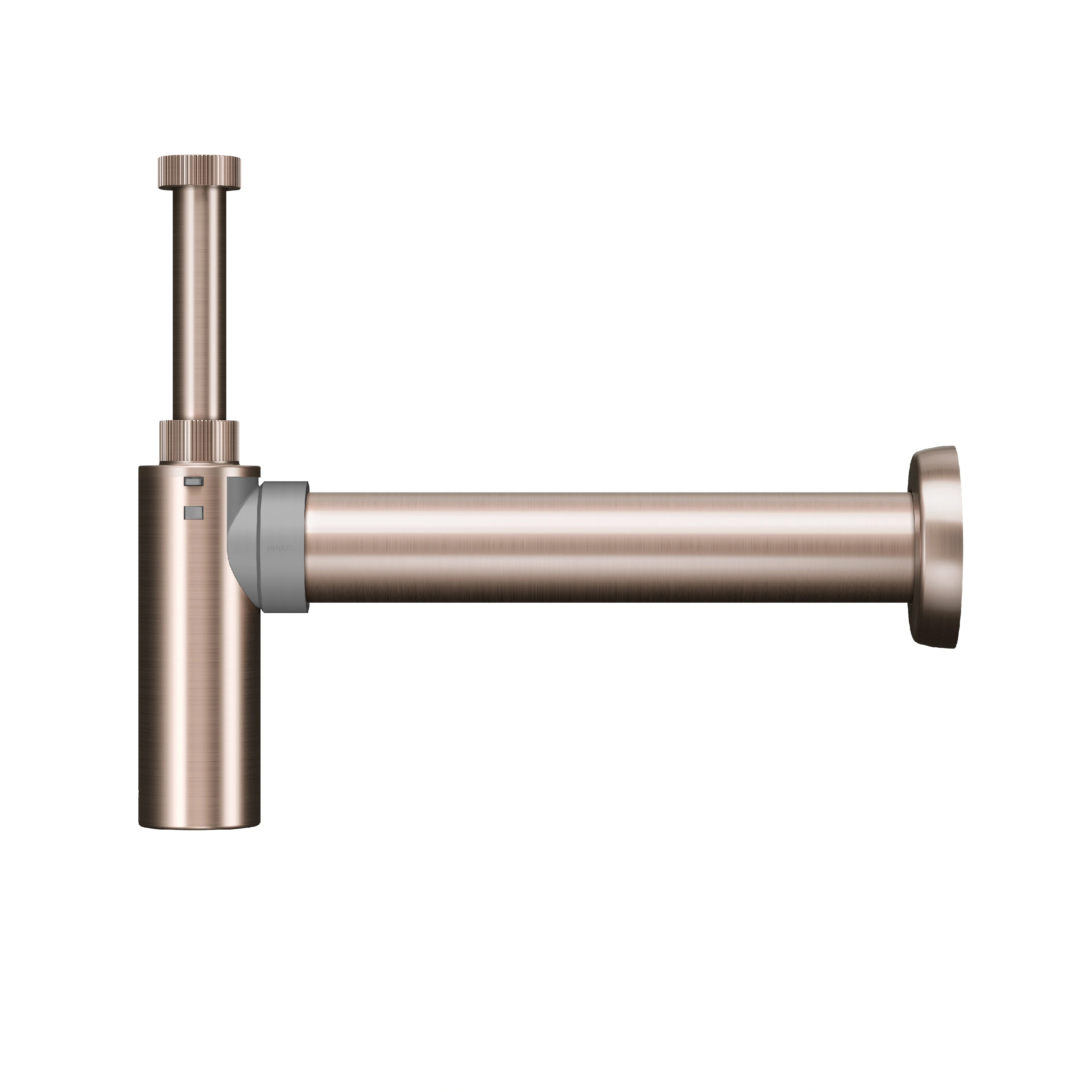 Sifão com Copo para Banheiro Metal Rígido Cobre Escovado Top Docol