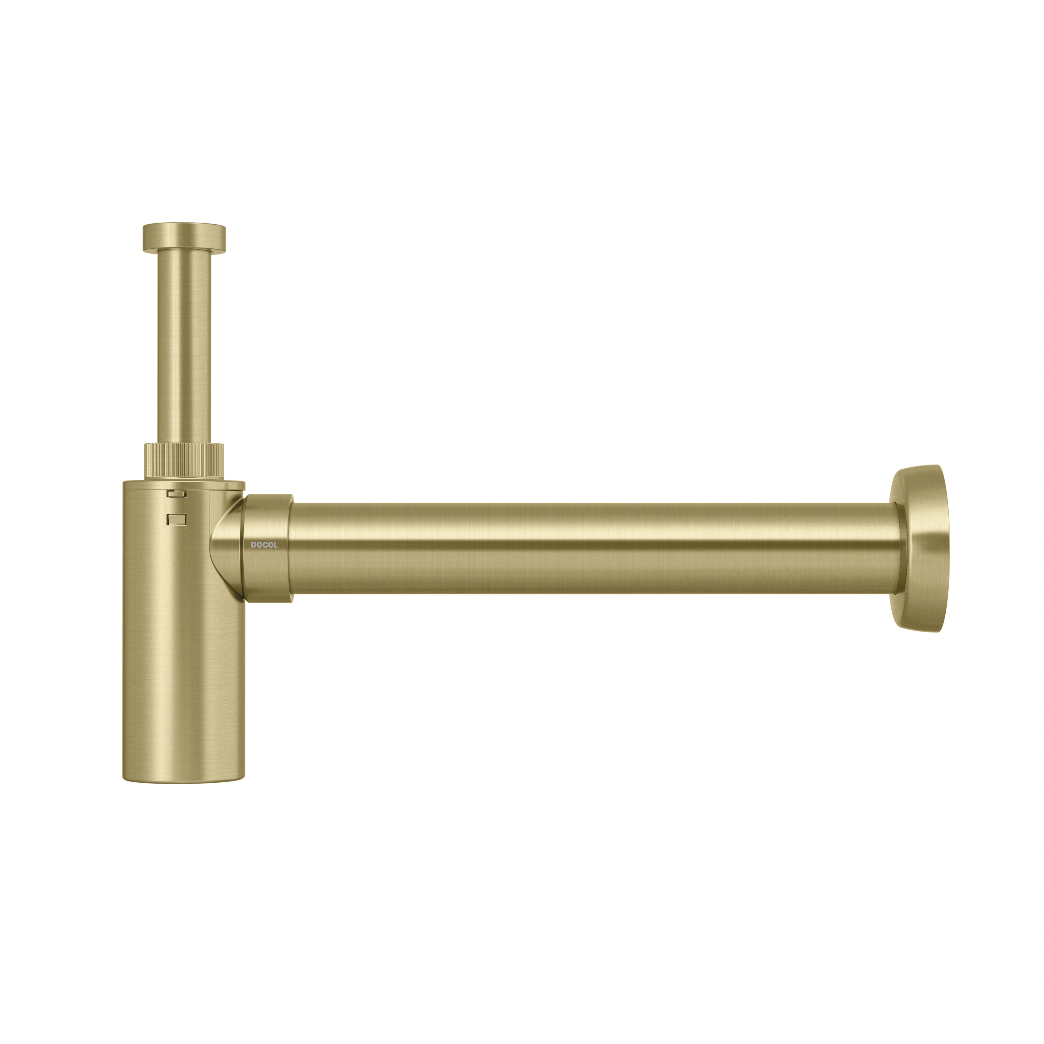 Sifão com Copo para Banheiro Metal Rígido Ouro Escovado Top Docol