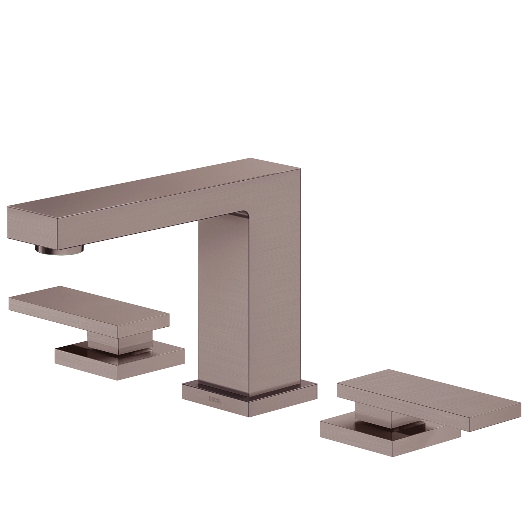 Torneira Misturador de Pia para Banheiro com Bica Alta Rose Gold Escovado New Edge Docol