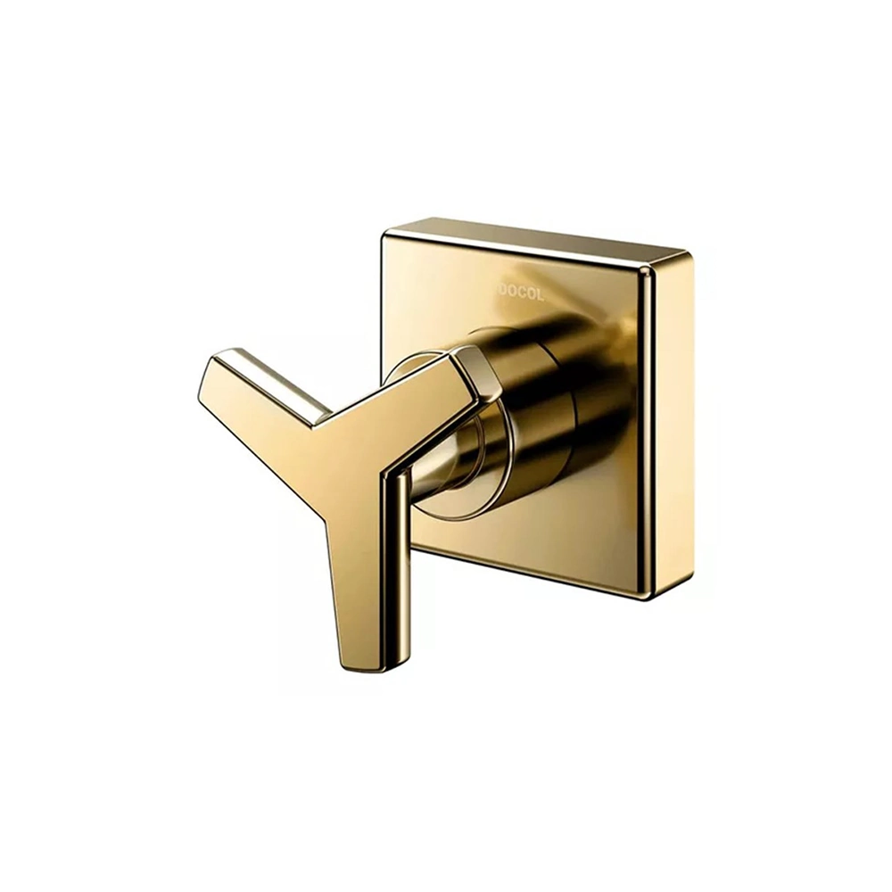 Acabamento Para Registro Docol City 877543 Para Base Deca 1/2", 3/4" E 1" Ouro Polido