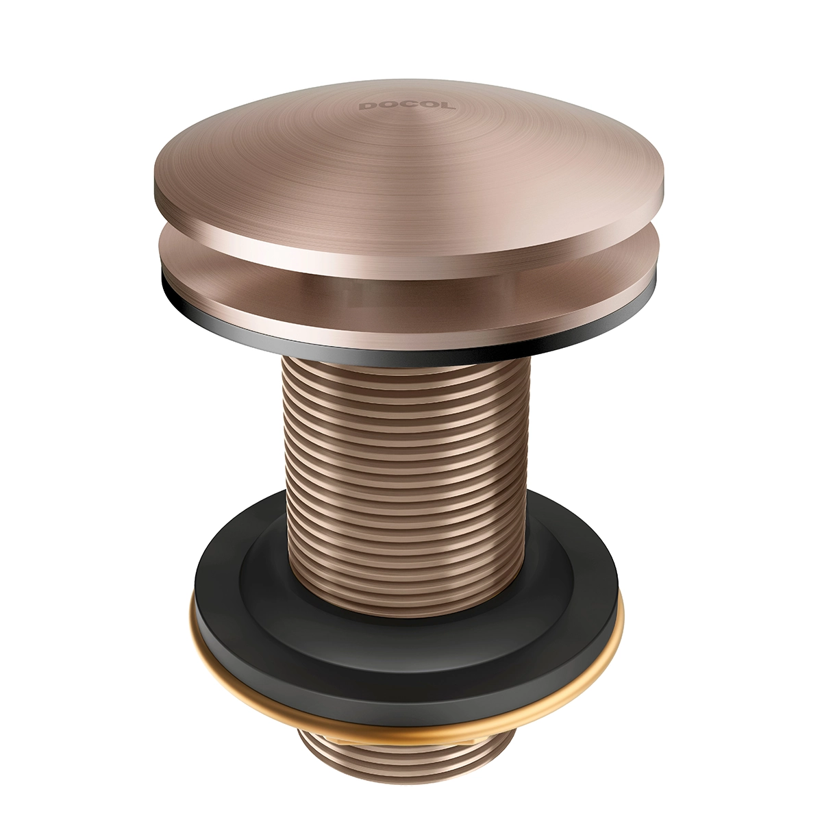 Válvula para Pia de Banheiro Click Metal Longa Cobre Escovado Docol