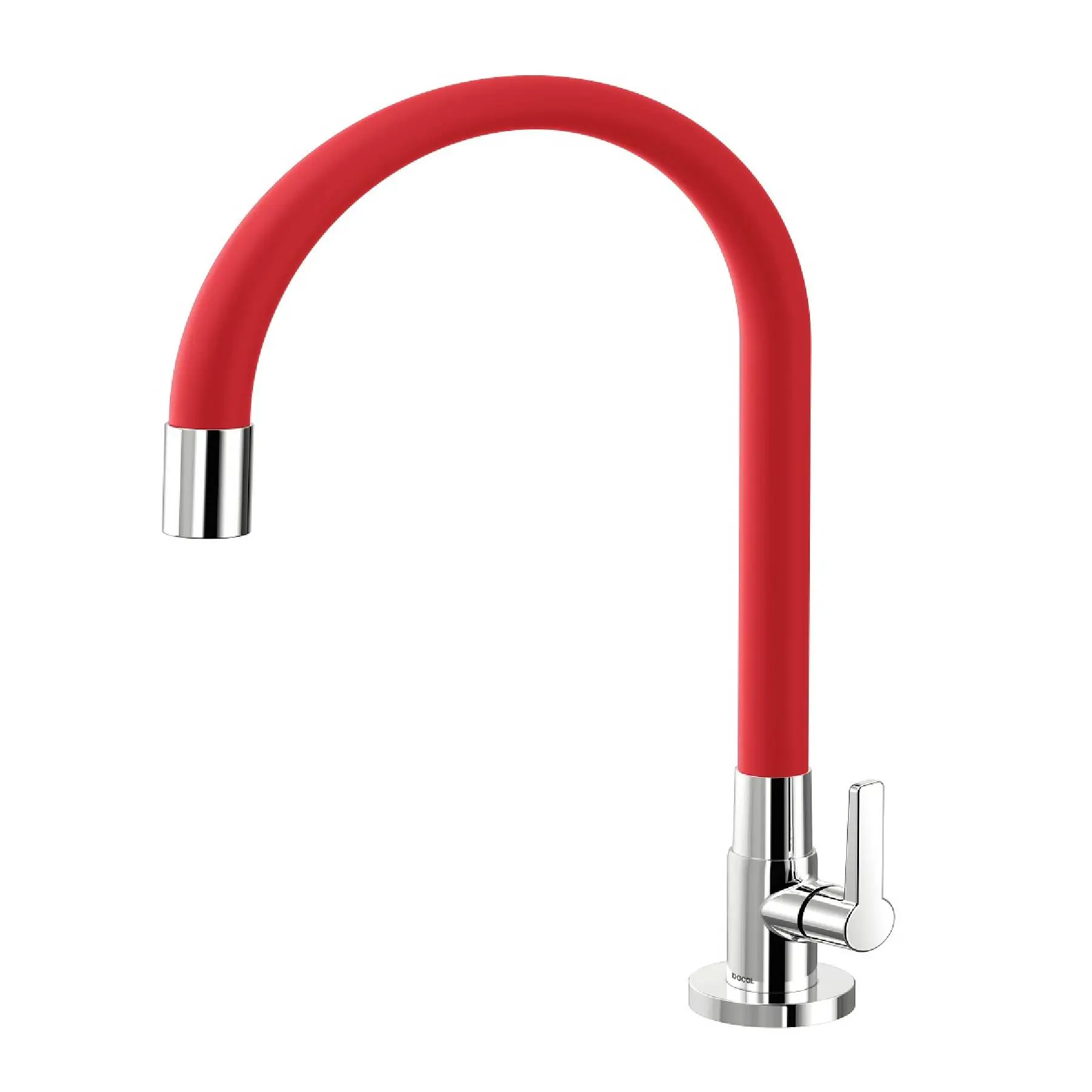 Torneira de Pia para Cozinha com Bica Alta Flexível Vermelha Galiflex Docol