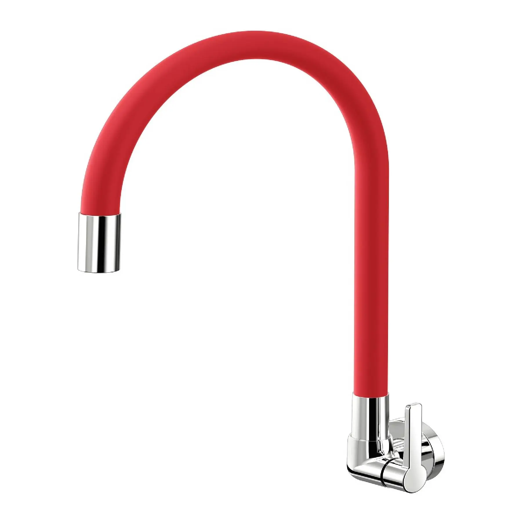 Torneira de Parede para Cozinha com Bica Alta Flexível Vermelha Galiflex Docol